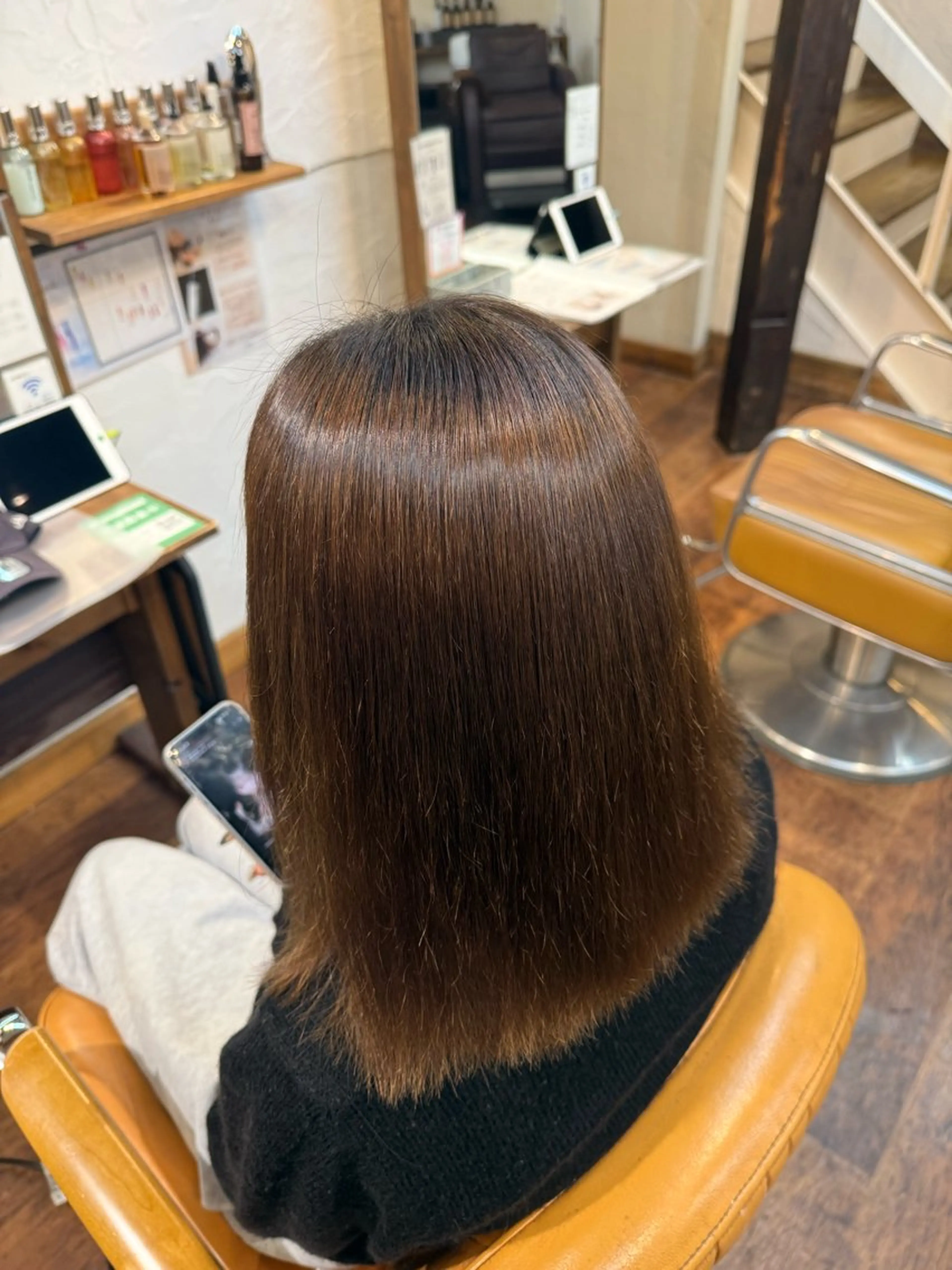 縮毛矯正 渡邊 さくらのヘアスタイル