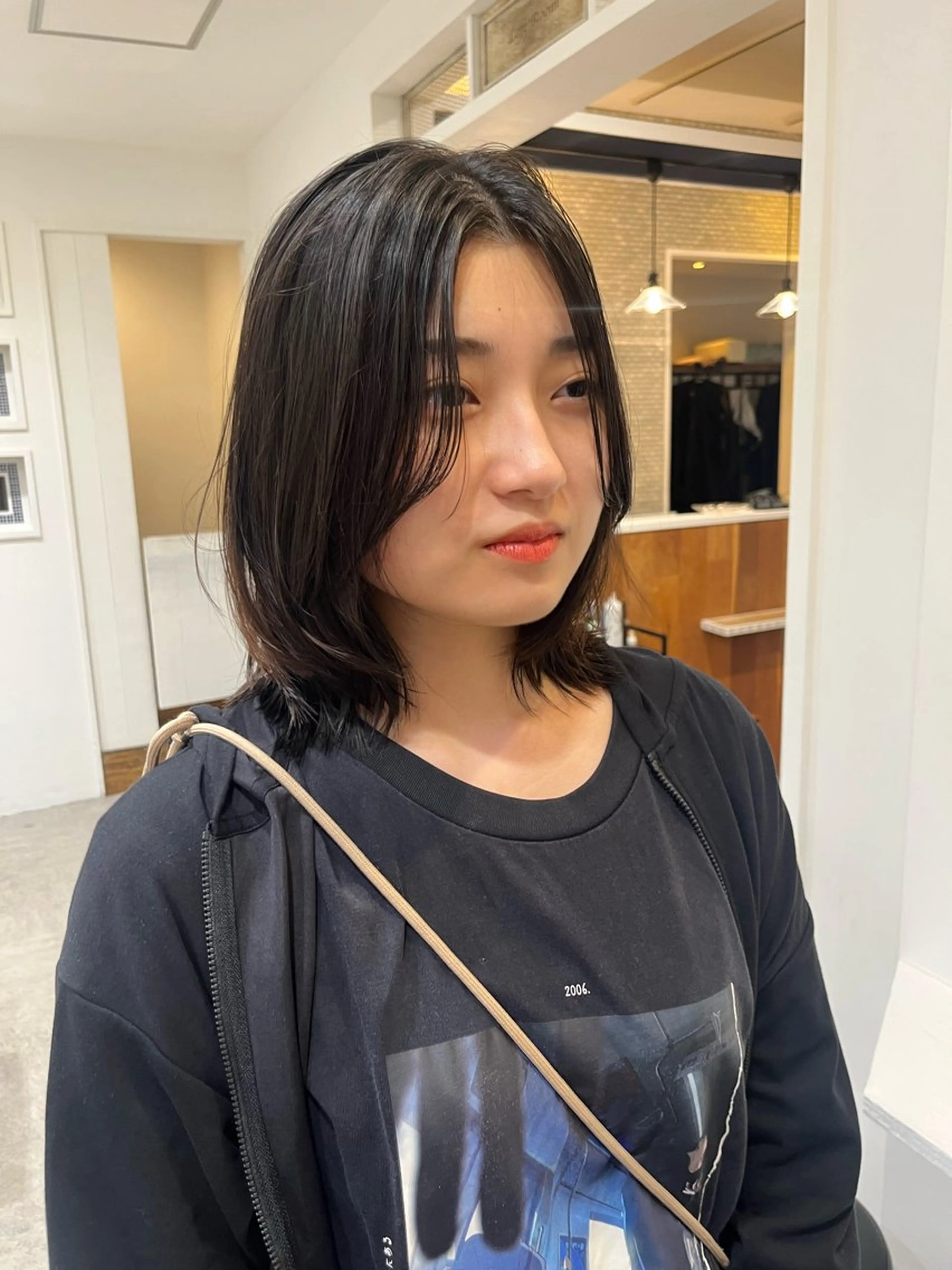 ミディアム カラー ヘアアレンジ ボブ レイヤーカット カット 無料カットモデル‪✨ ✂️Nanami🌷のヘアスタイル