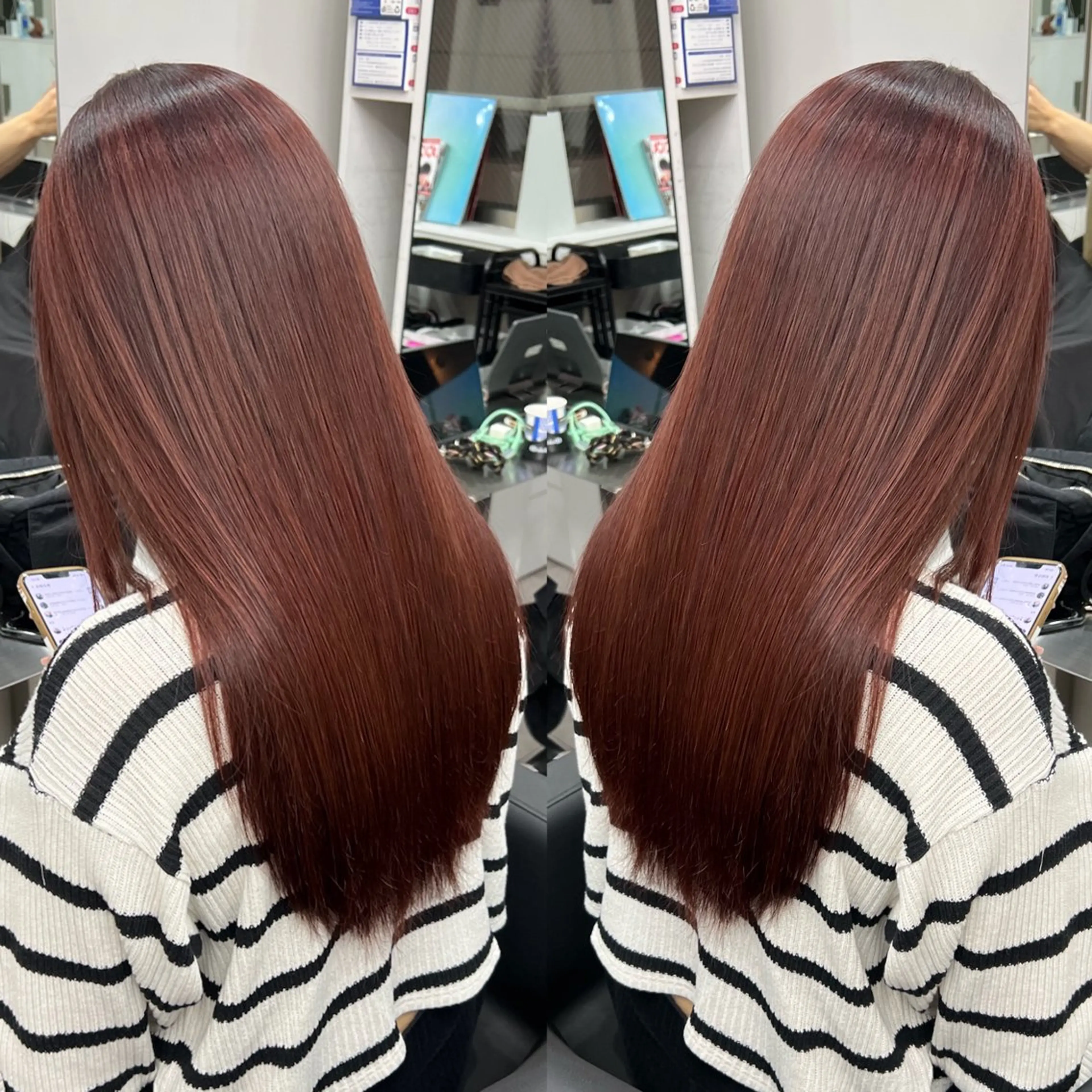 セミロング ヘアカラー トリートメント 🌈韓国ヘア 🌈 銀座 KANAのヘアスタイル