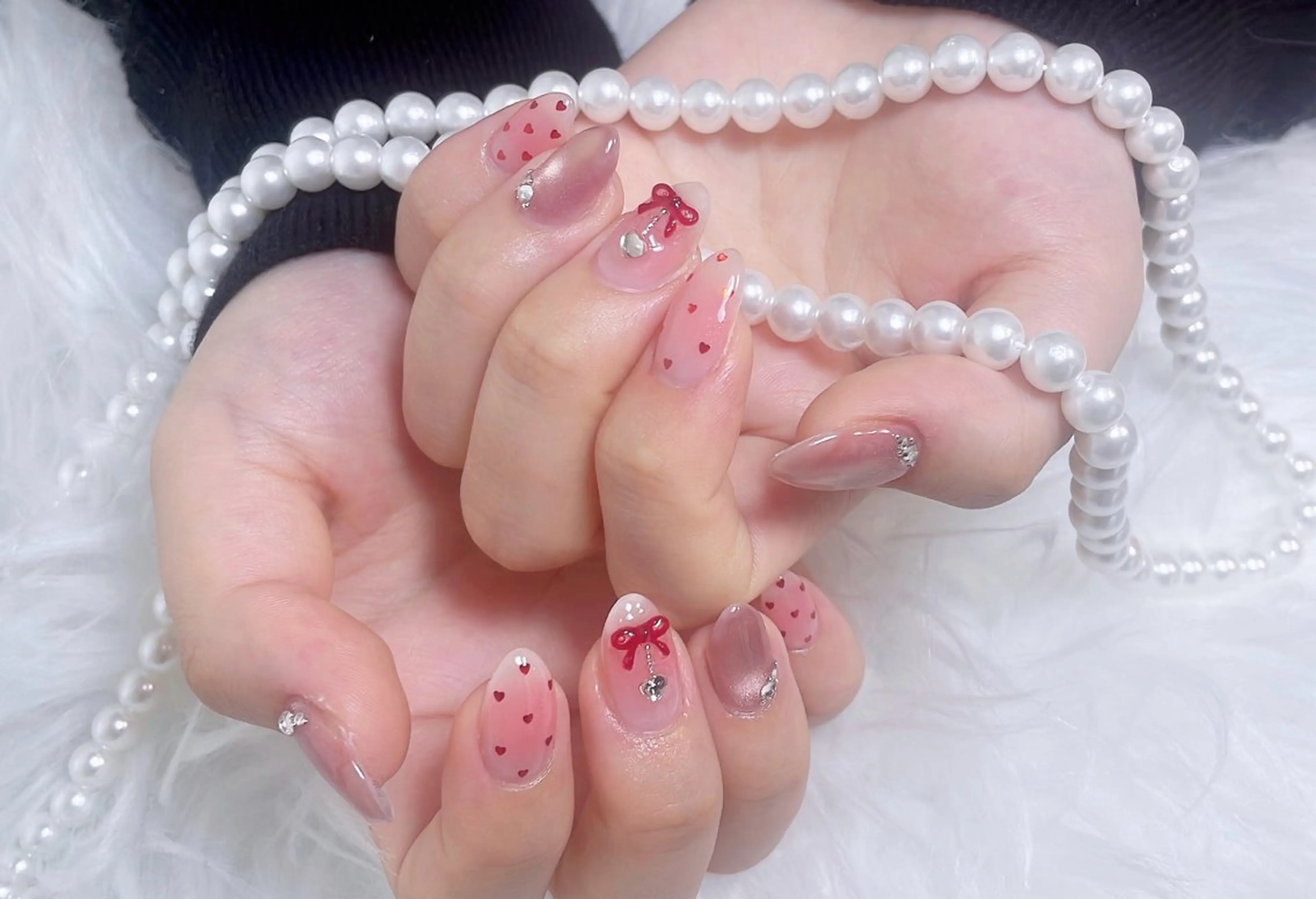 ネイル アニマル柄 チークネイル 成人式 フラッシュネイル フットネイル ハンドネイル B·U Nail大宮 長さだし専門店のネイルデザイン