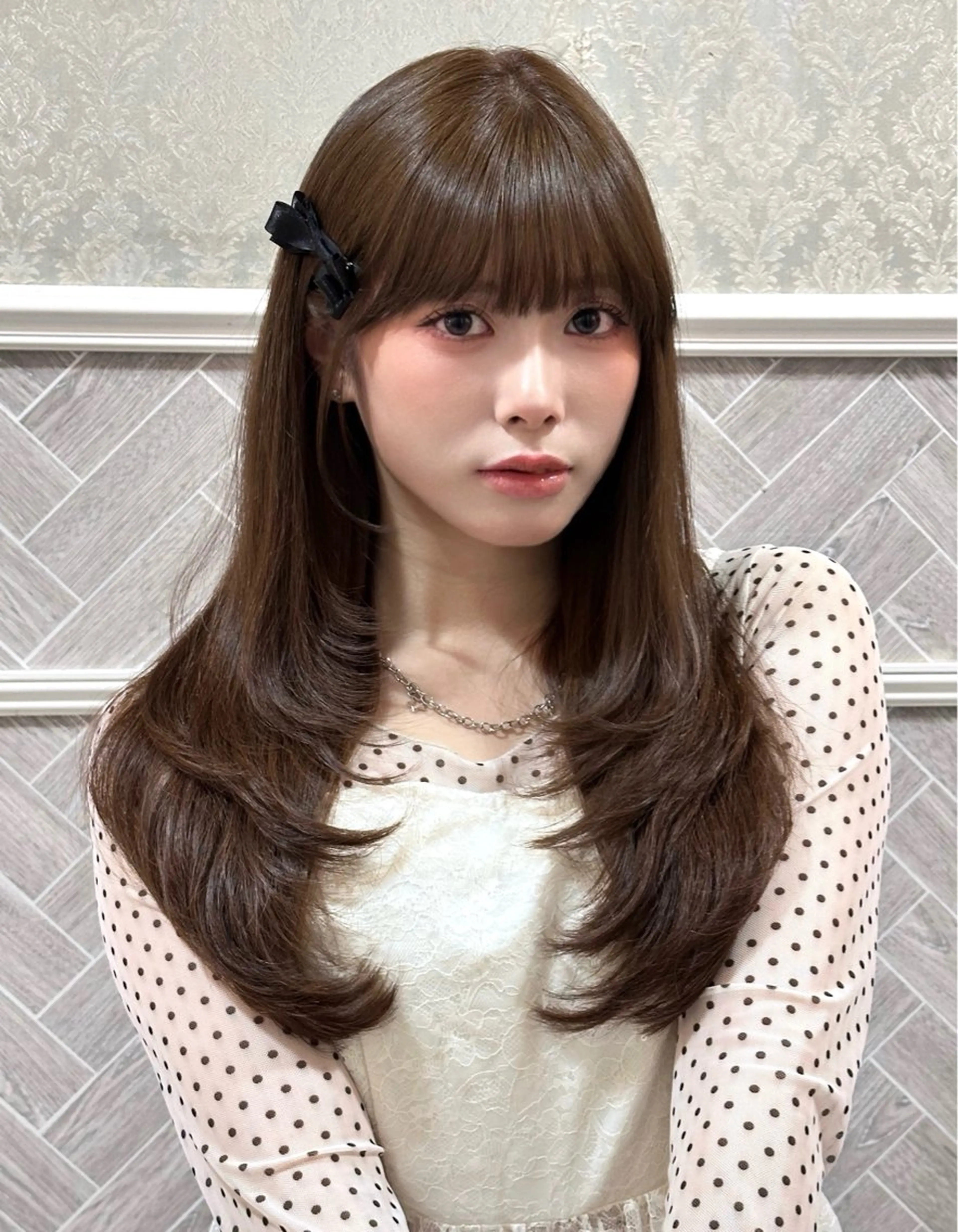 ロング カット ヘアカラー レイヤー/顔周り /ボブ/銀座/サラのヘアスタイル