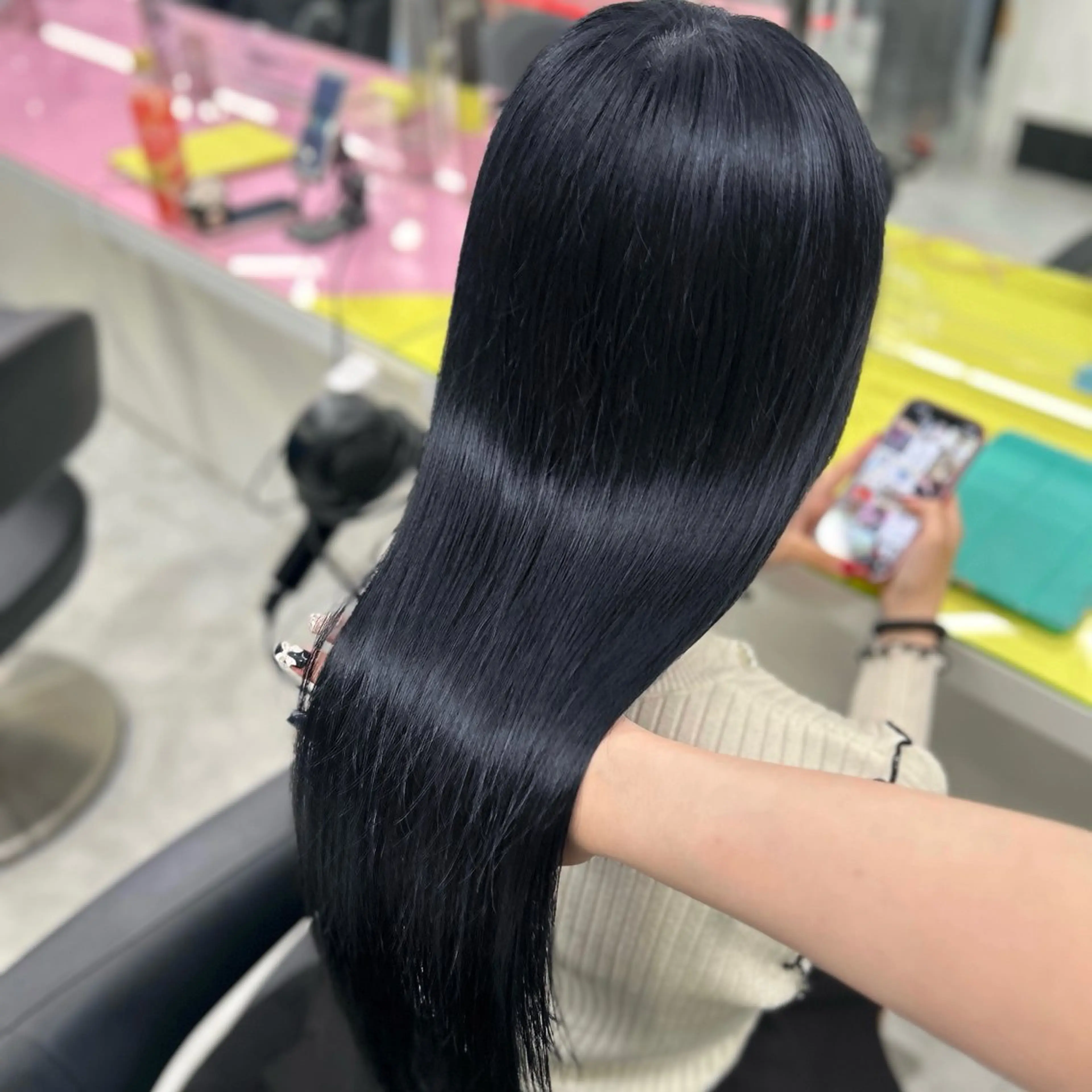 ロング カラー 韓国っぽ♡寒色/暗髪 🫧MOEKA🦋のヘアスタイル