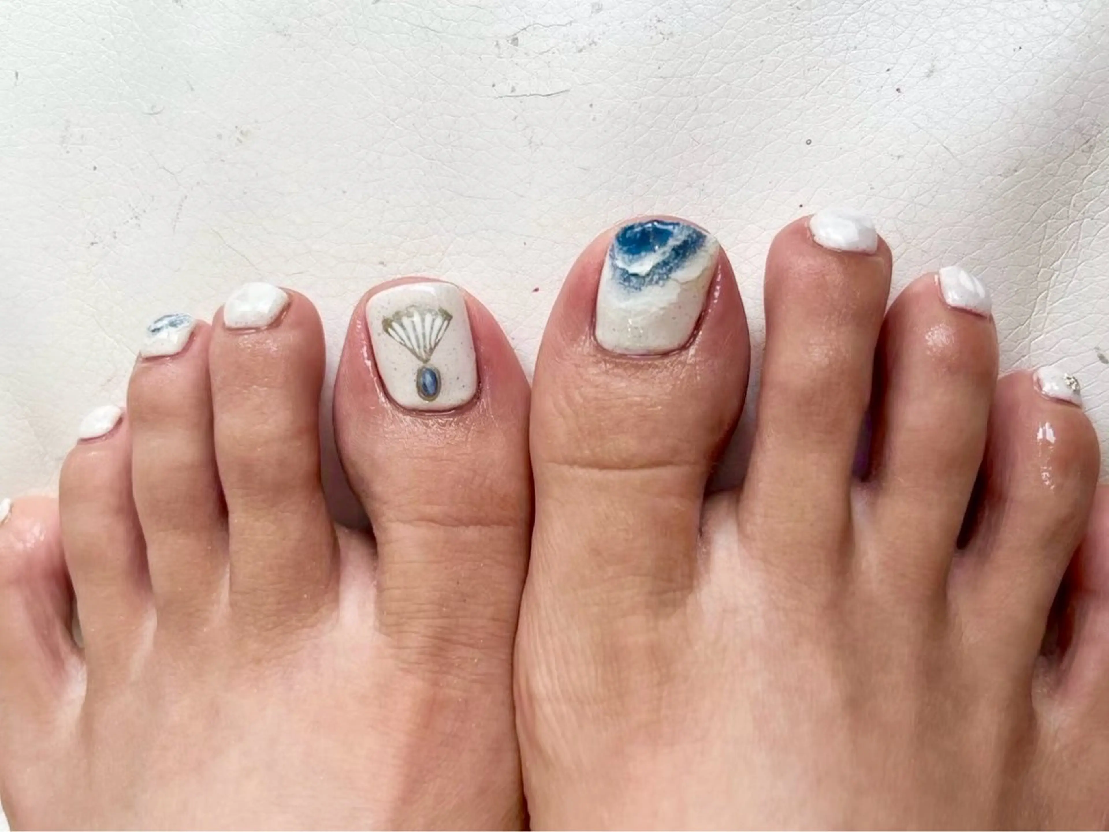 ネイル フットネイル 🫧ちゅるん/韓国 Ayano𓈒🎀のネイルデザイン