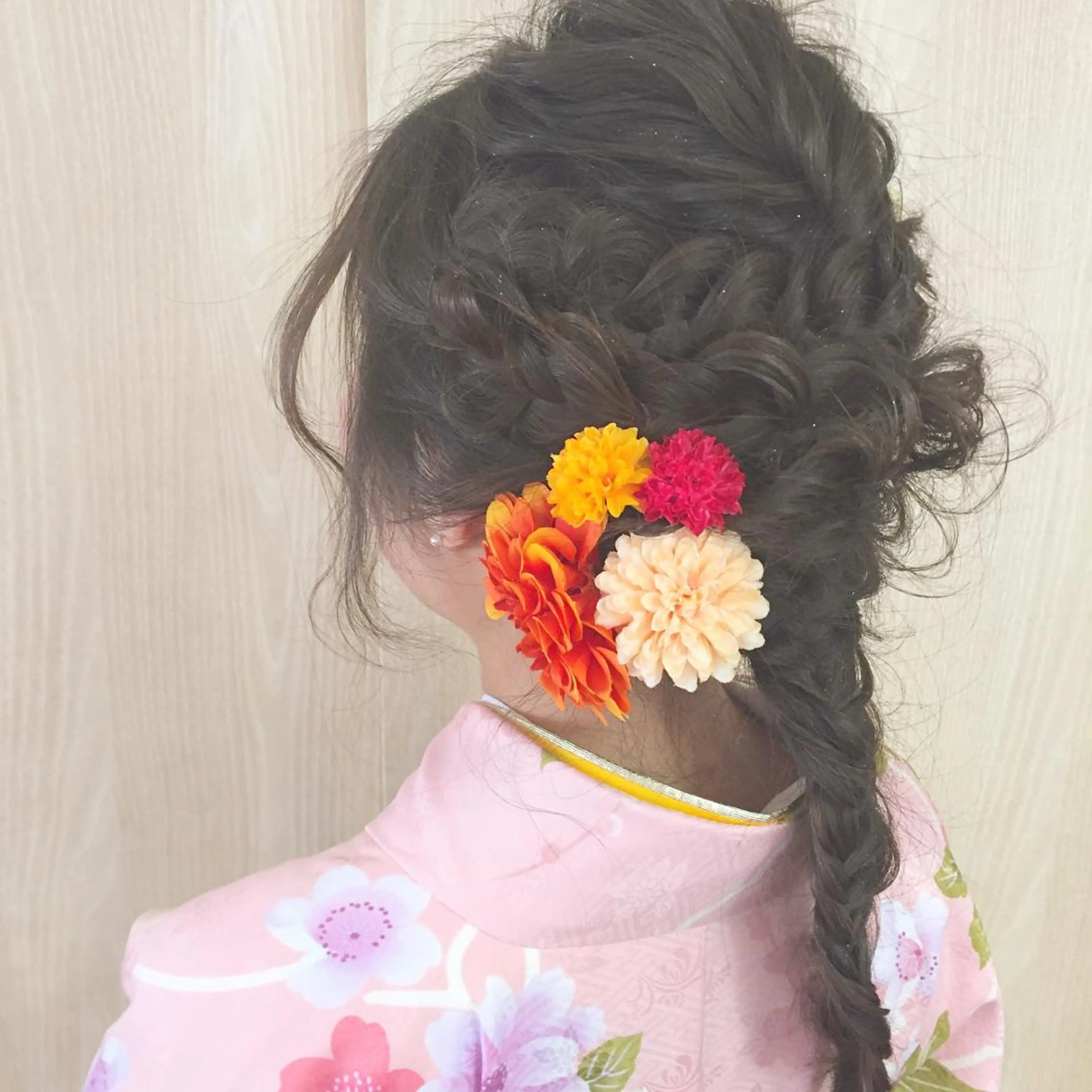 ロング カラー パーマ ヘアアレンジ 透け感/くびれヘア/ レイヤー/カズキ🍭のヘアスタイル