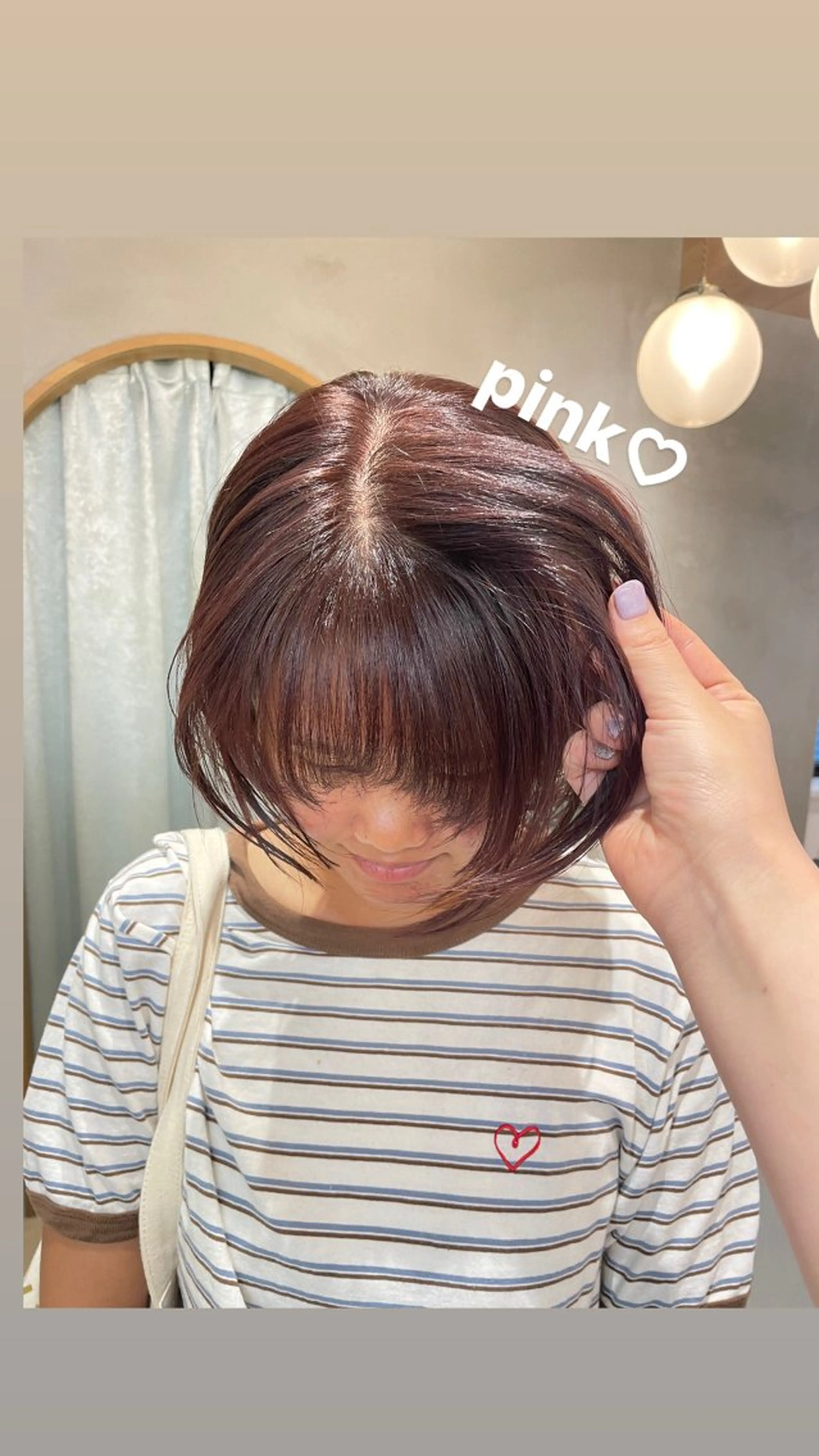 ショート カット ヘアカラー トリートメント オリーブベージュ/シ ョートボブたまき🧡のヘアスタイル