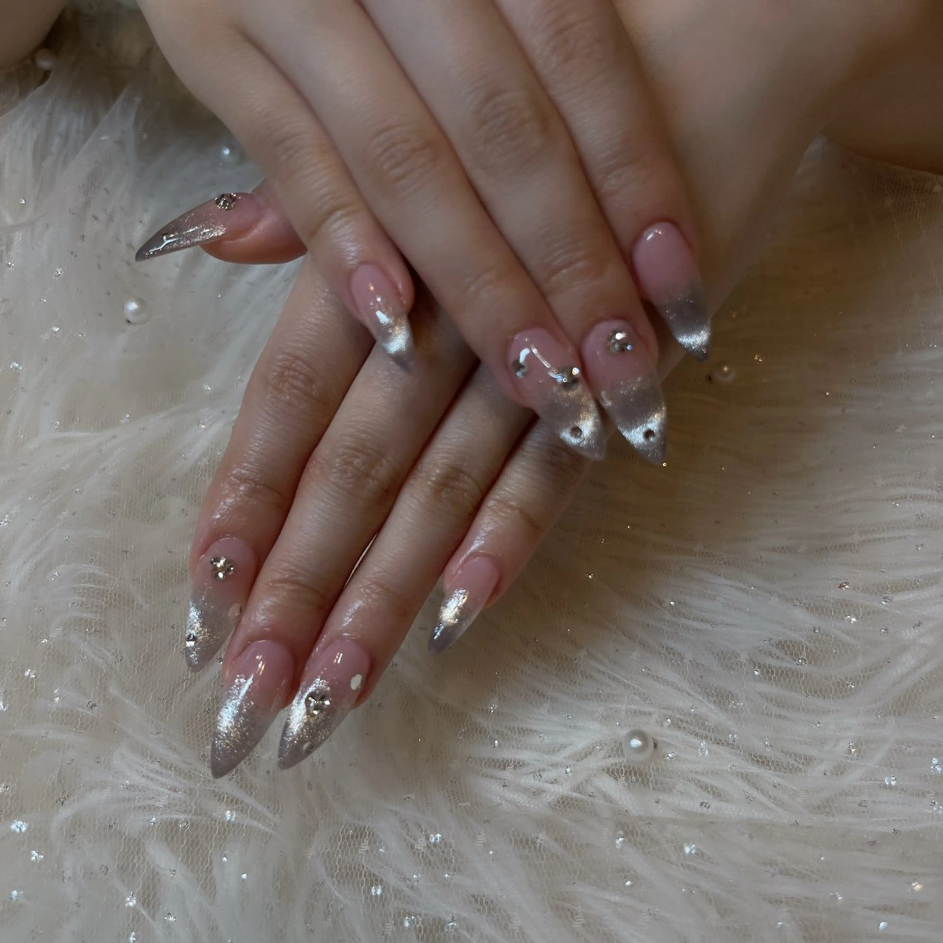 メンズ ネイル 長さ出し マグネットネイル ハンドネイル Private Atelierのネイルデザイン