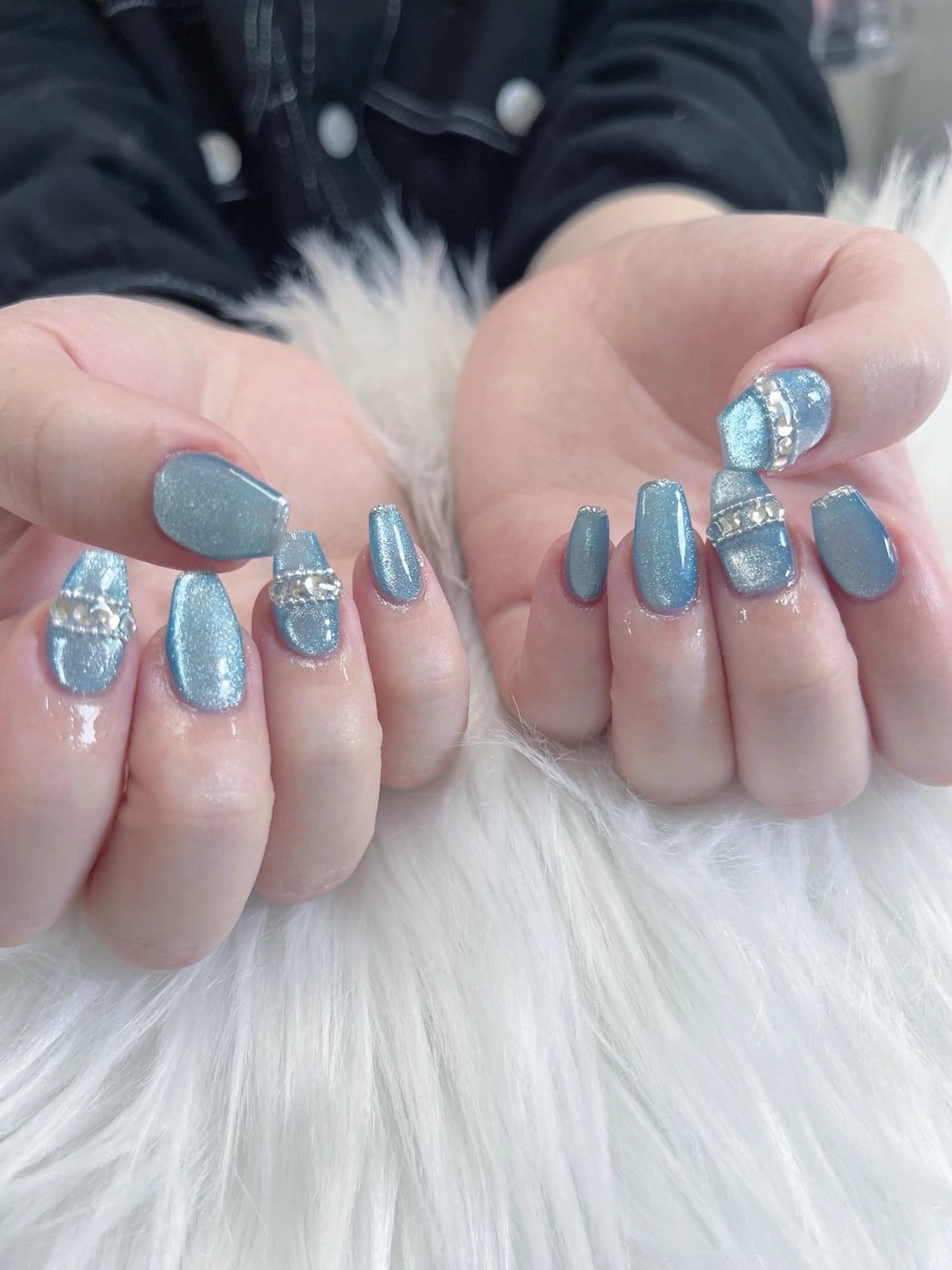 ネイル マグネットネイル Maya 🧊🫧‪のネイルデザイン