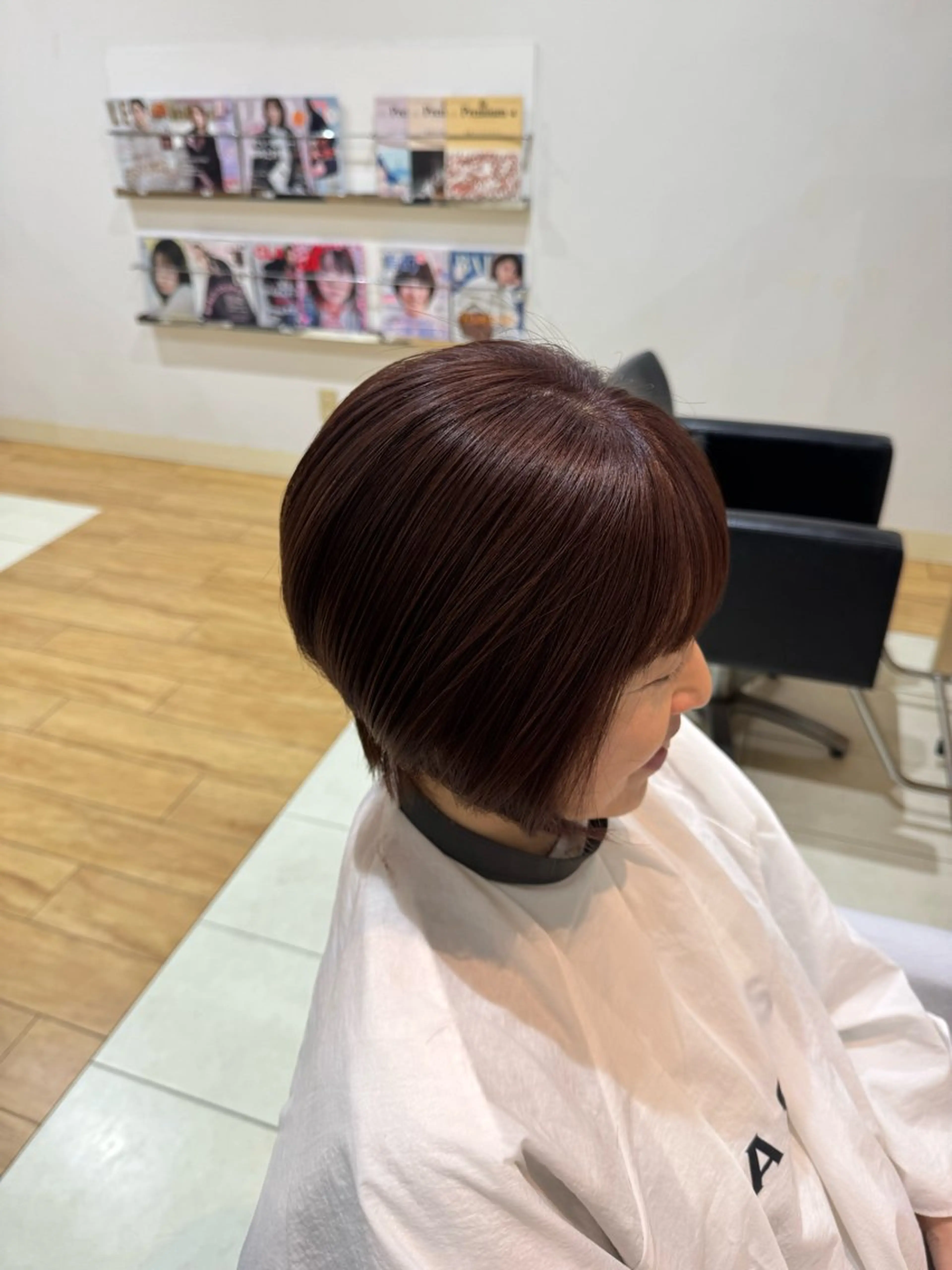 ショート カラー ブラウンカラー ヘアカラー 御厨 夏芽のヘアスタイル