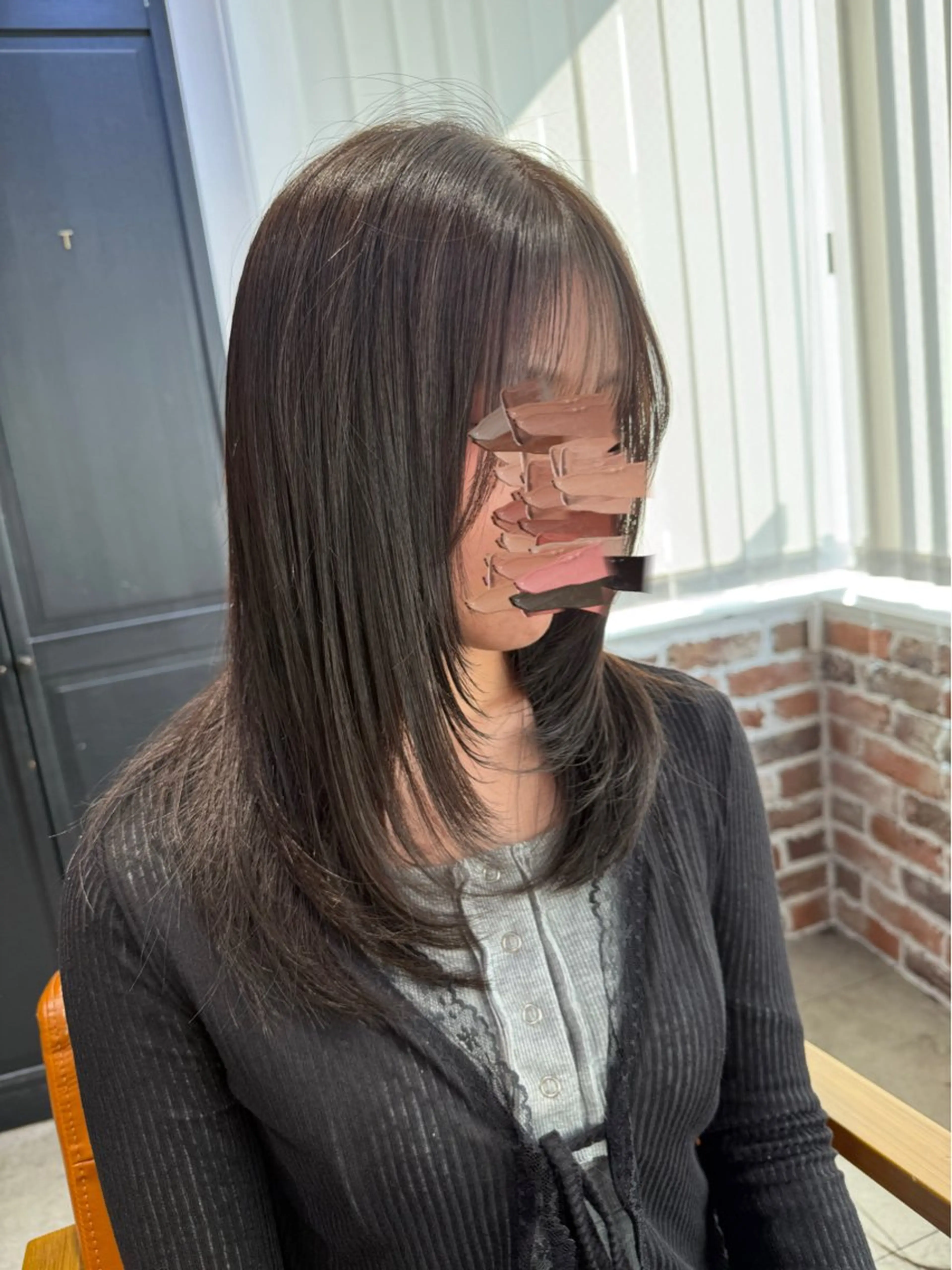 ミディアム カット ヘアカラー トリートメント レイヤーカット🫧 /髪質改善✨TOWAのヘアスタイル