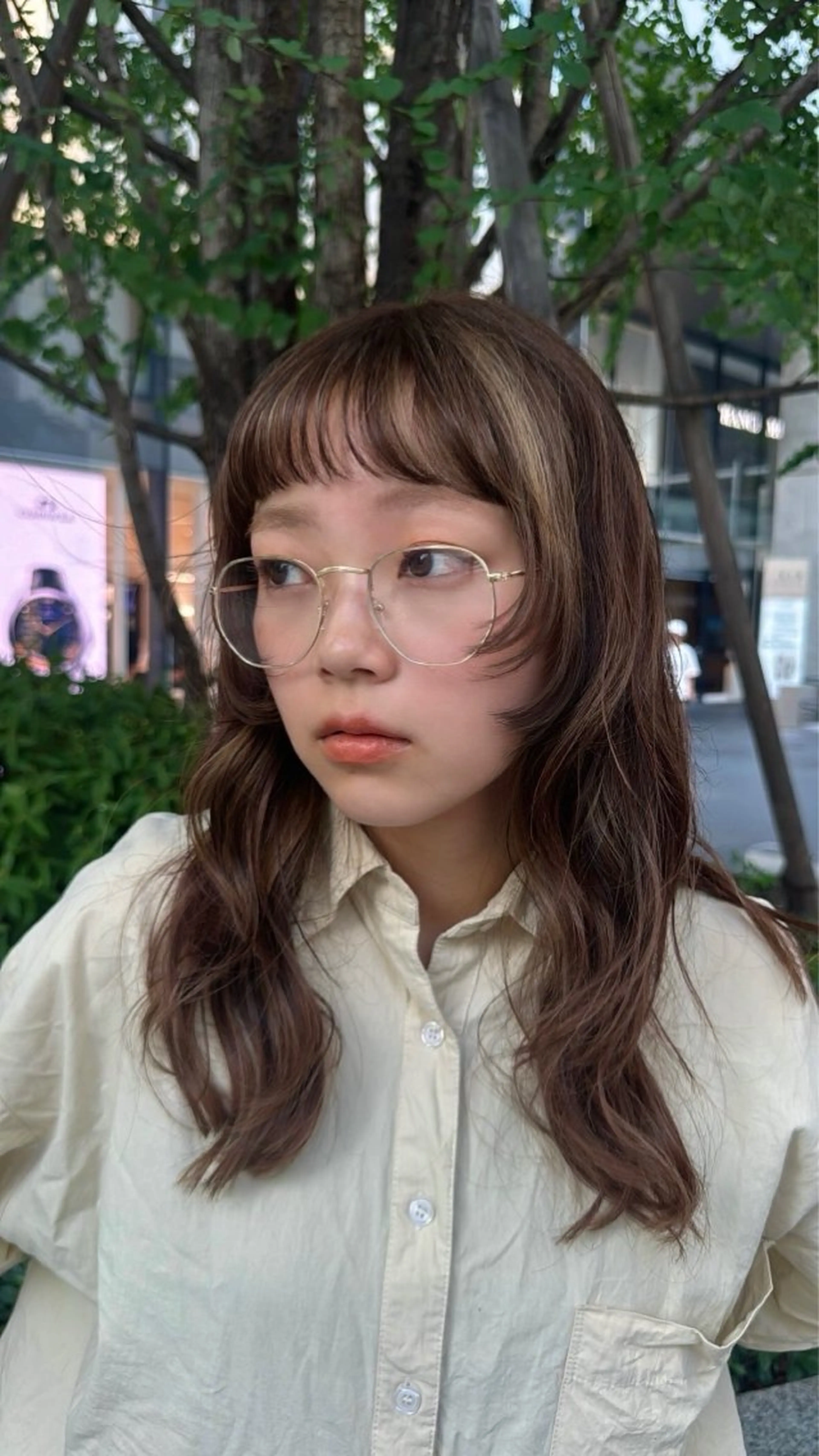 ミディアム カラー 暖色/ブリーチカラー 🍊 yu-na.のヘアスタイル