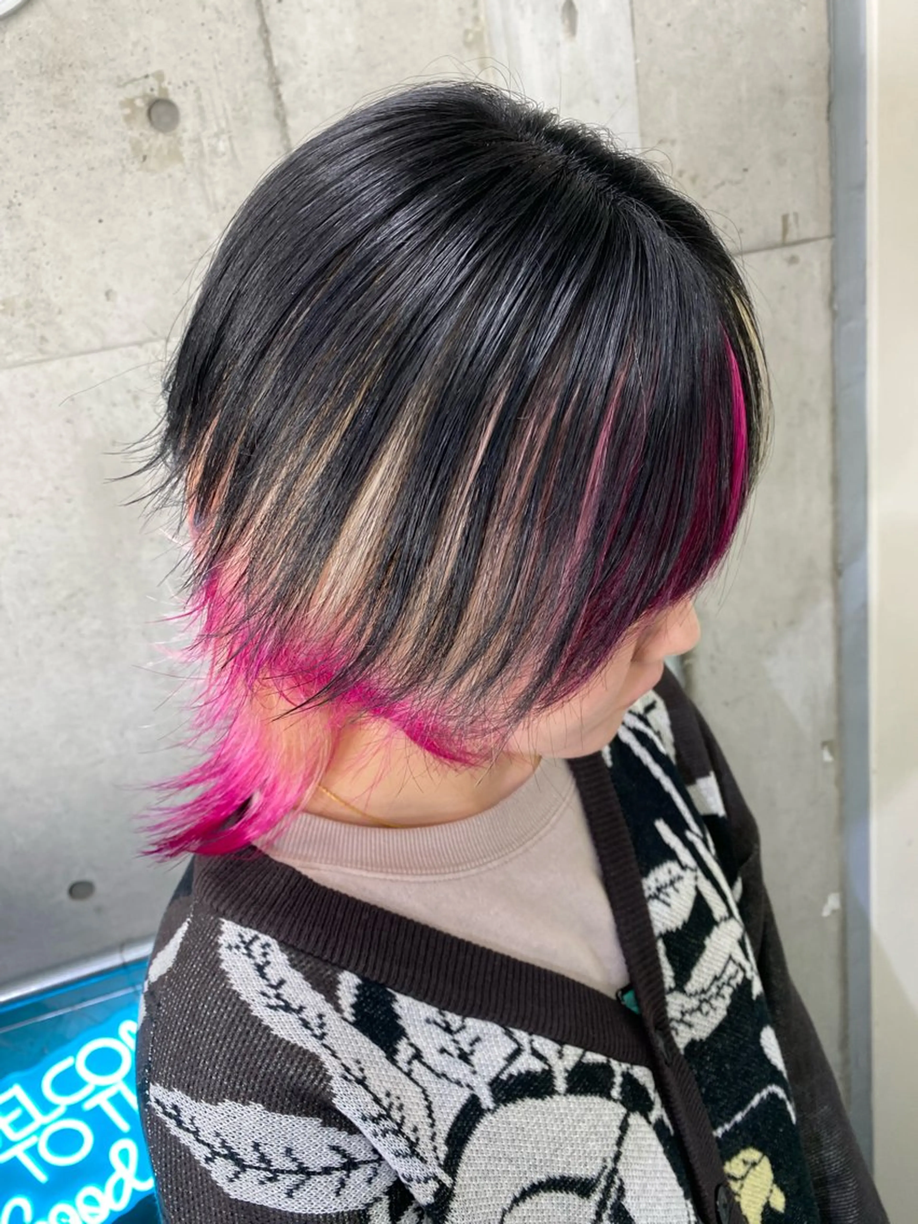 ショート カラー ウルフカット 國分 伸也のヘアスタイル