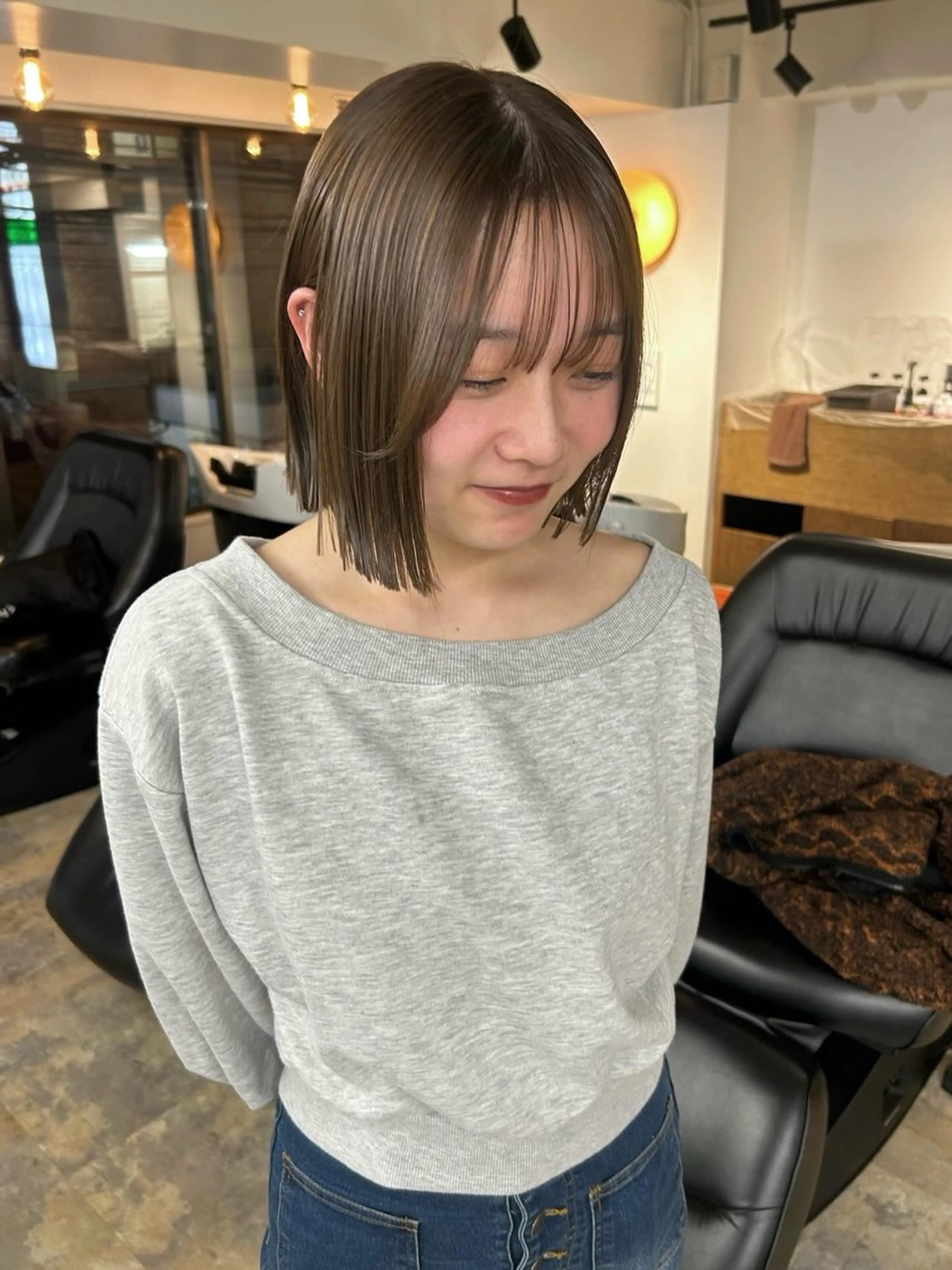 ショート カット ヘアカラー レイヤー・ボブカット ／もえまる🌻のヘアスタイル