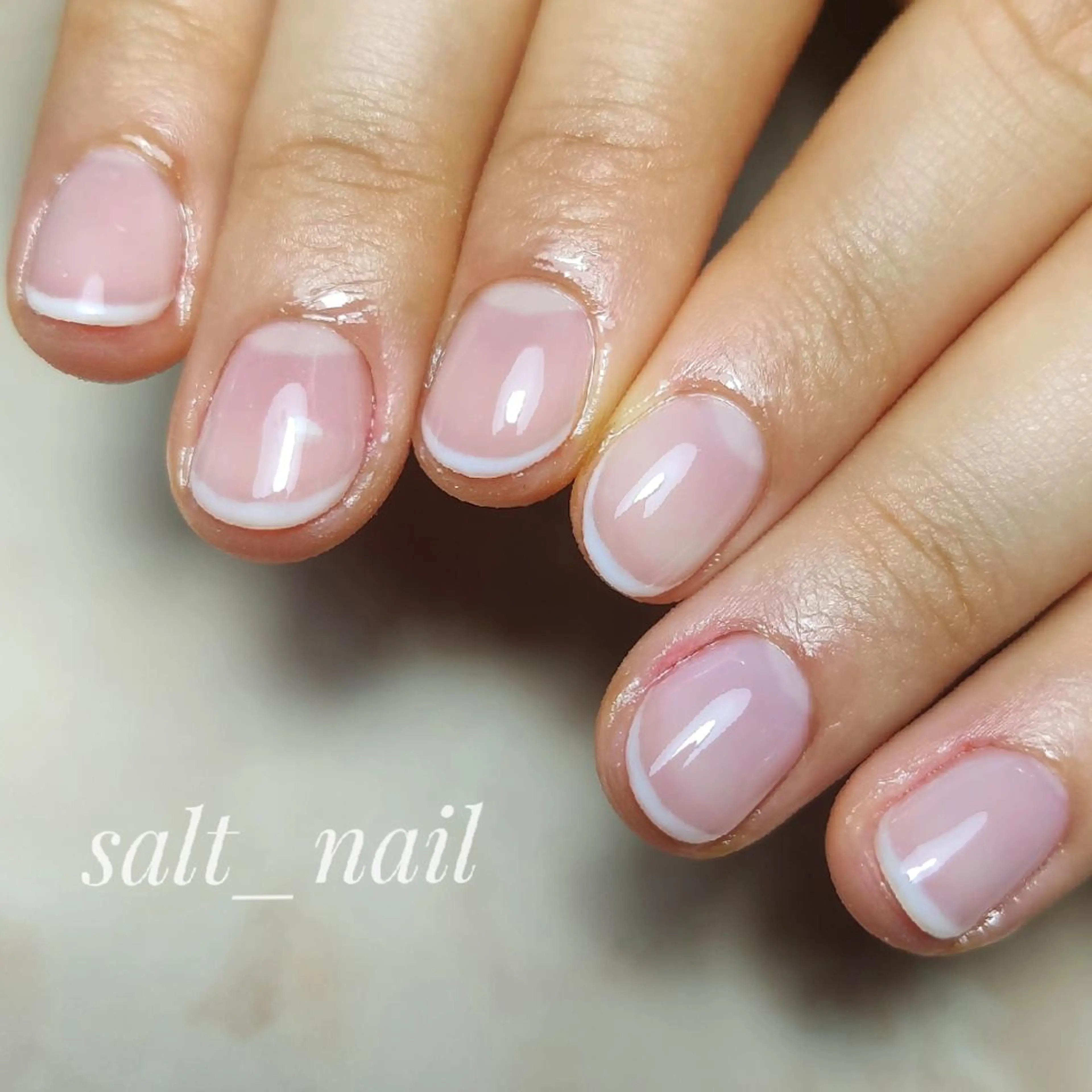 ネイル フレンチネイル ホワイト 個人サロン saltnailのネイルデザイン