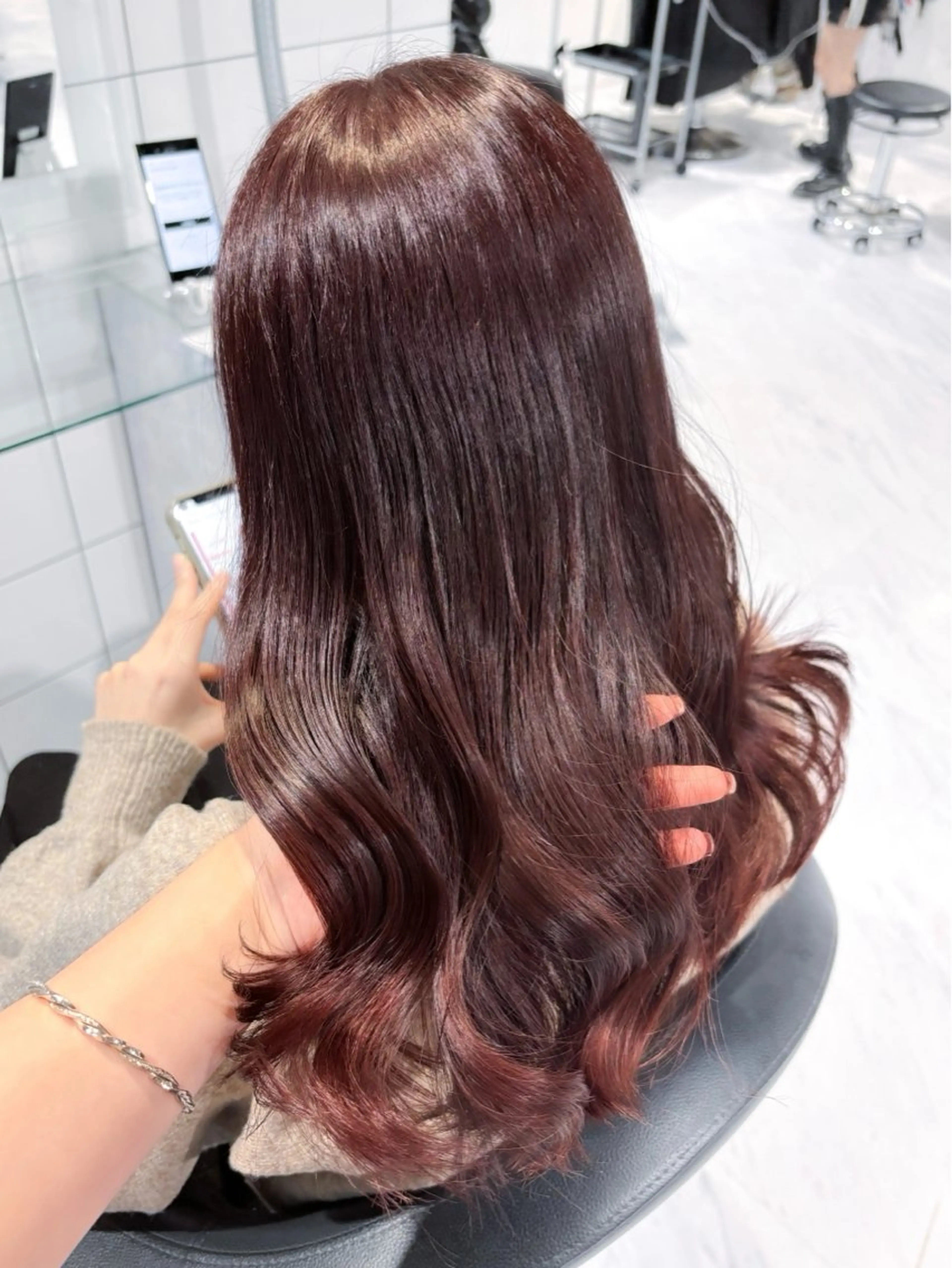 ロング カラー ヘアカラー トリートメント ヘッドスパ ヘアセット 表参道♡暗髪♡ 艶カラー♡アユミのヘアスタイル