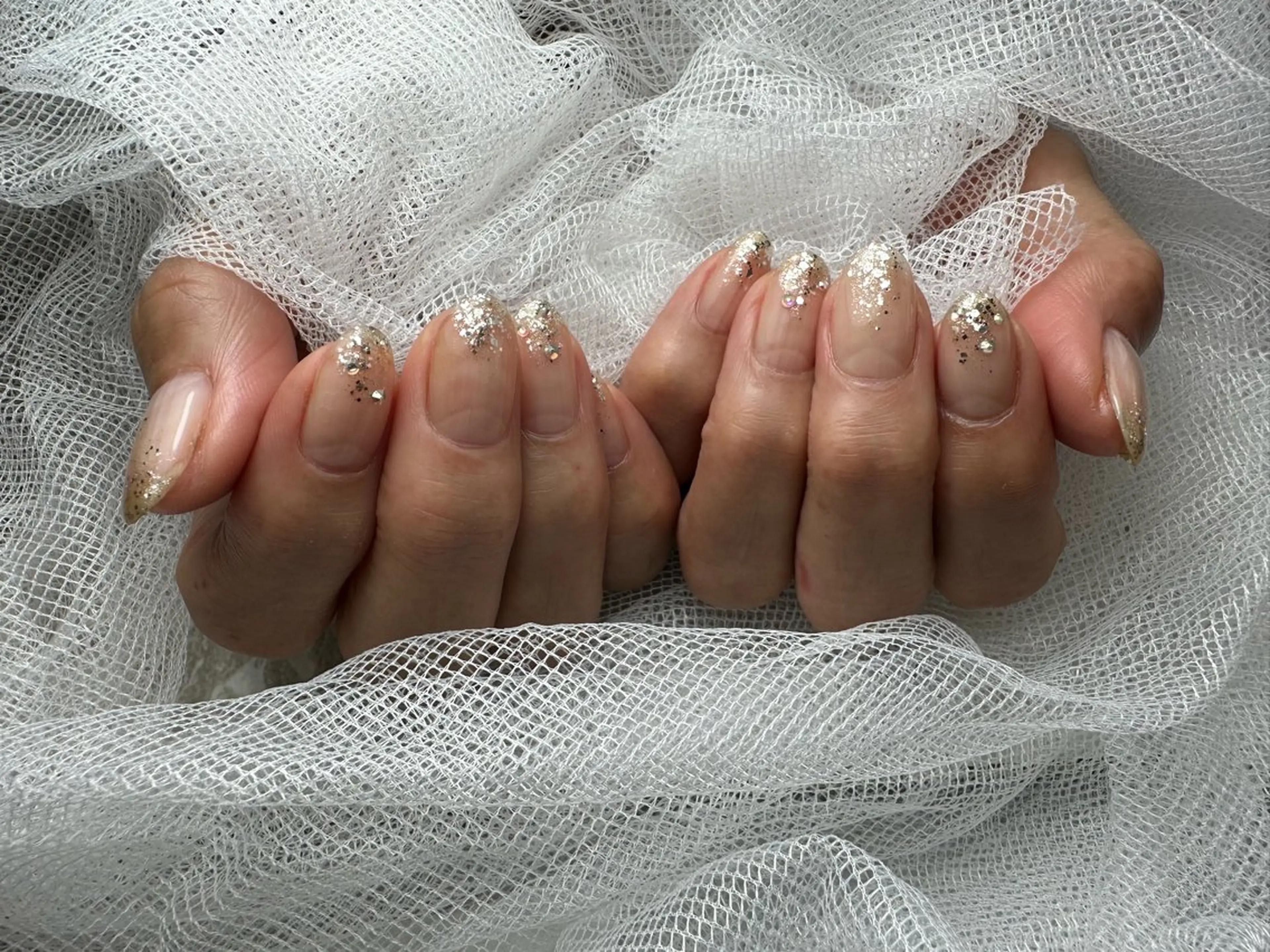 ネイル クリアネイル キラキラネイル ラメ(グリッター) ニュアンスネイル ストーンネイル ハンドネイル ✩ miyuのネイルデザイン