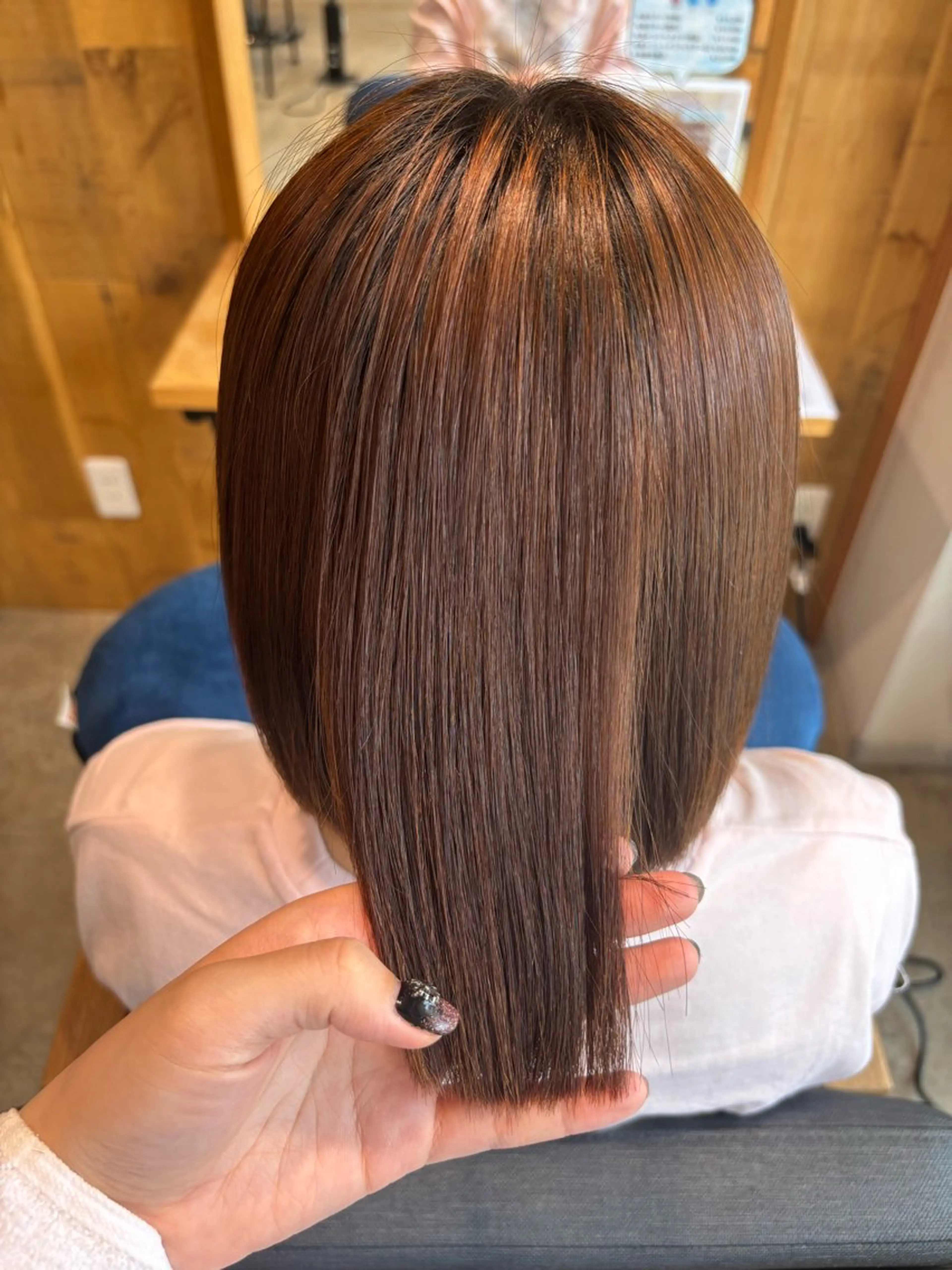 ミディアム 髪質改善 縮毛矯正 カット 縮毛矯正 艶カラー🥣ショート /レイヤー/小由葵のヘアスタイル