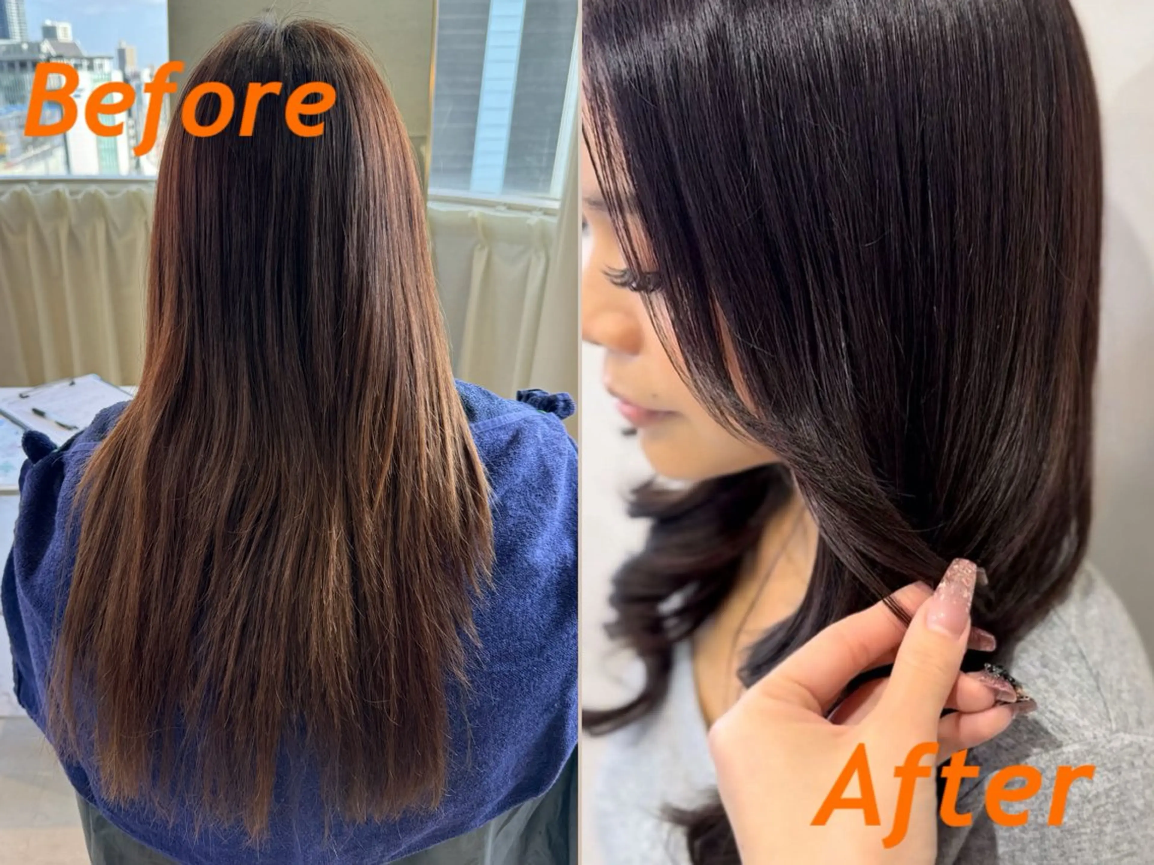 セミロング カラー 辻田 七海のヘアスタイル