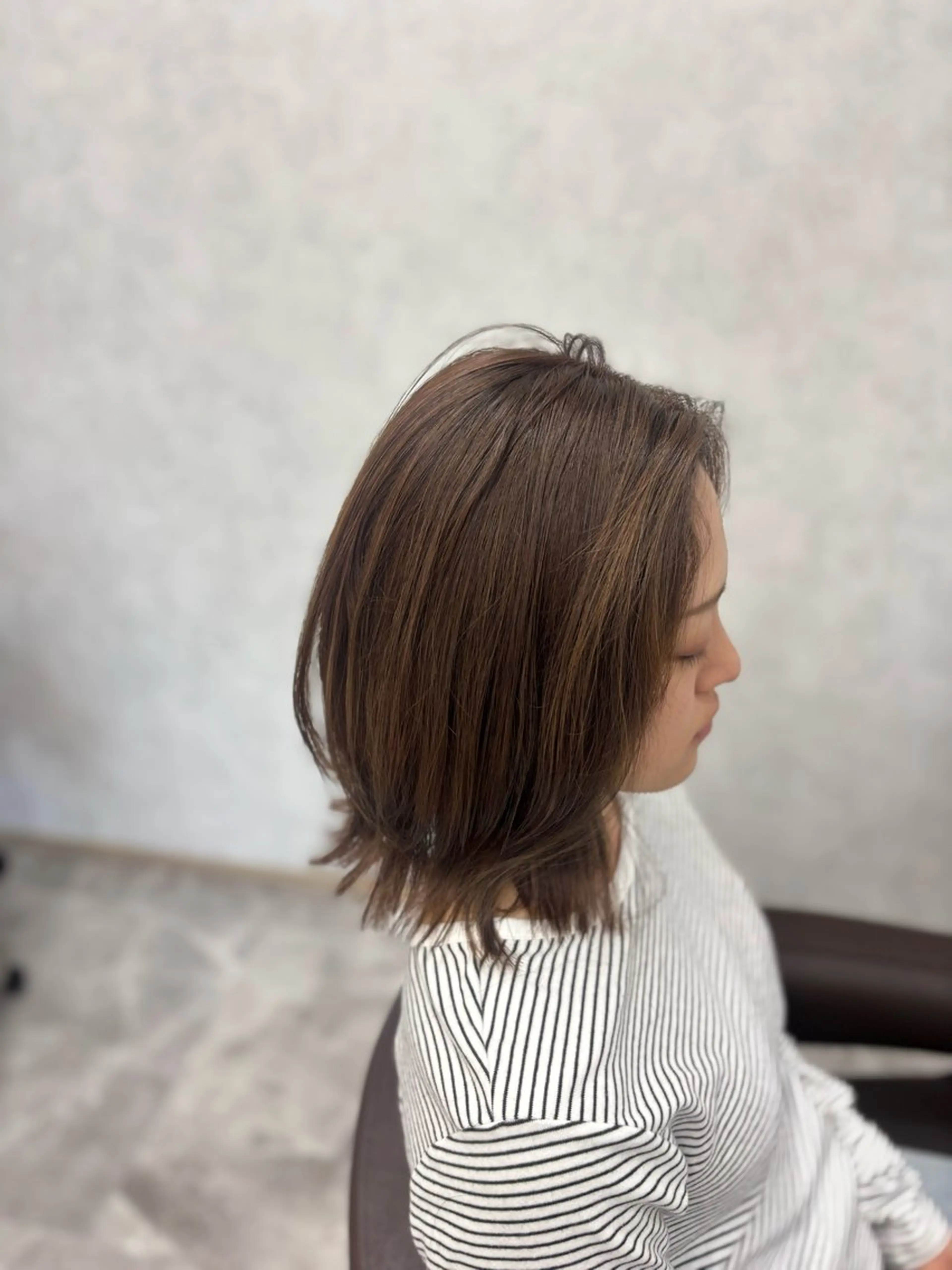 ミディアム カラー カット ヘアカラー KEEN.渋沢/ 横溝小夏のヘアスタイル