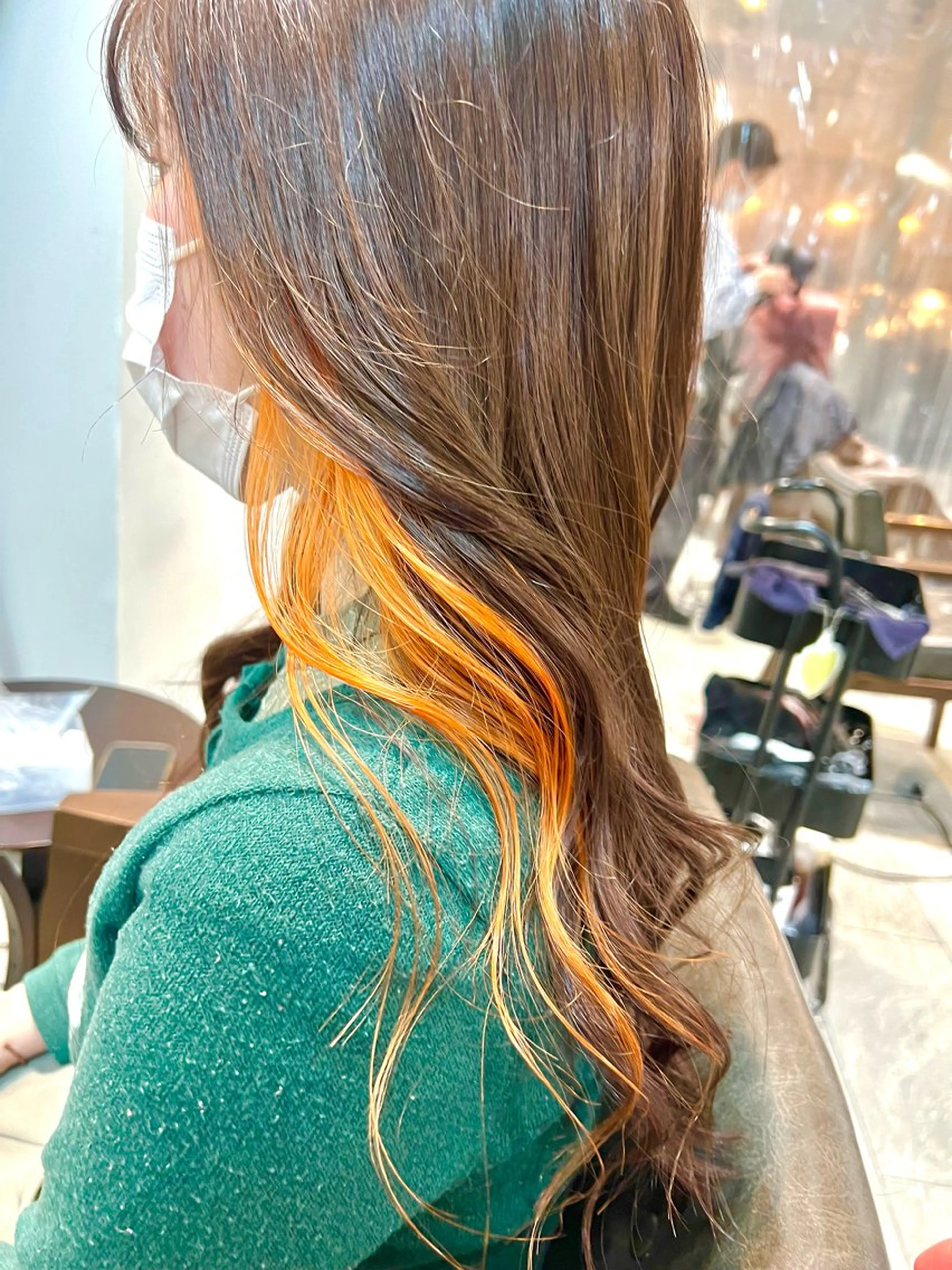 セミロング カラー ヘアアレンジ ヘアカラー トリートメント ヘッドスパ ヘアセット 🌈インナーカラー ‘ショウマ’🌈のヘアスタイル