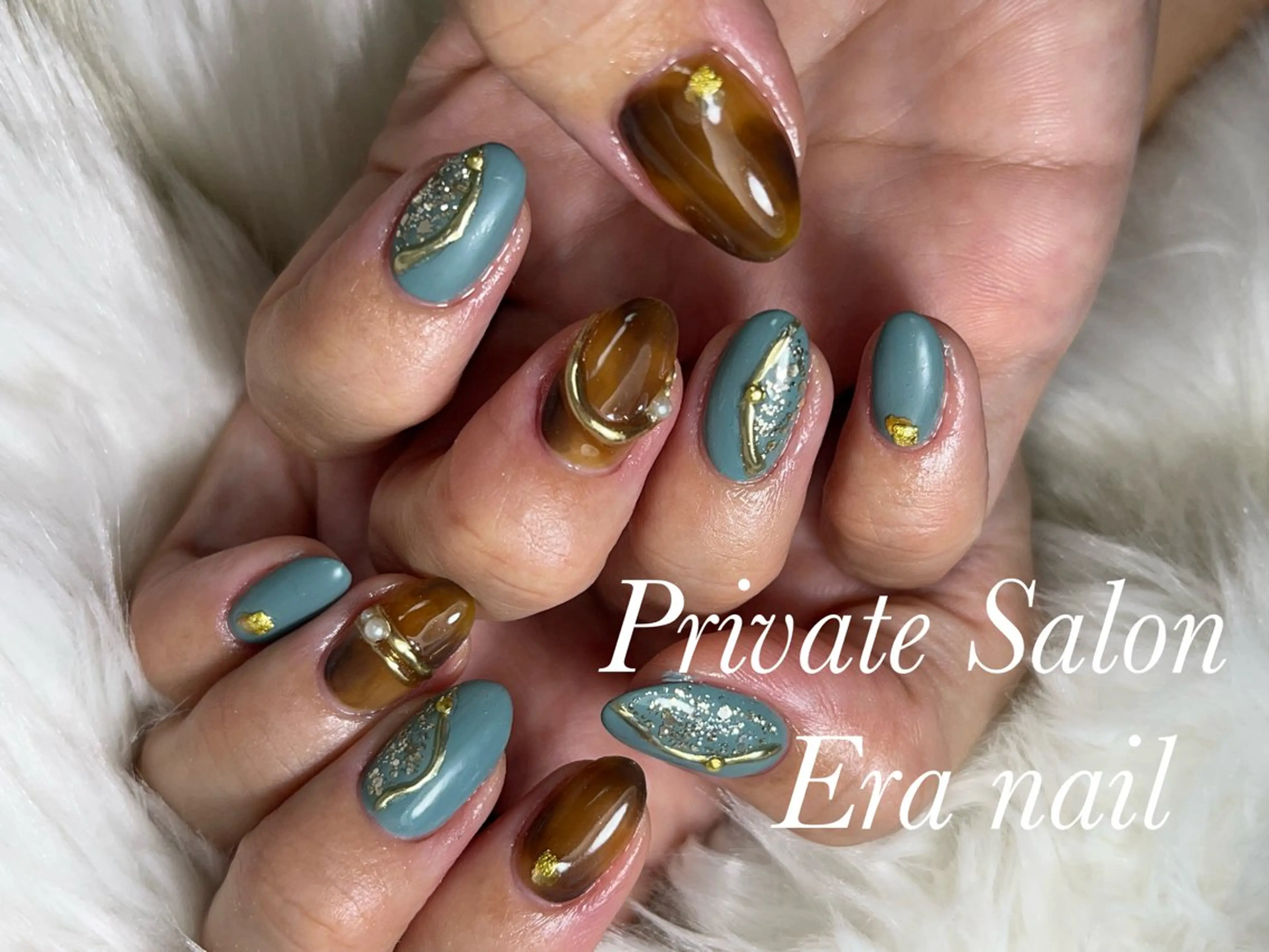 ネイル べっ甲ネイル Era nailのネイルデザイン