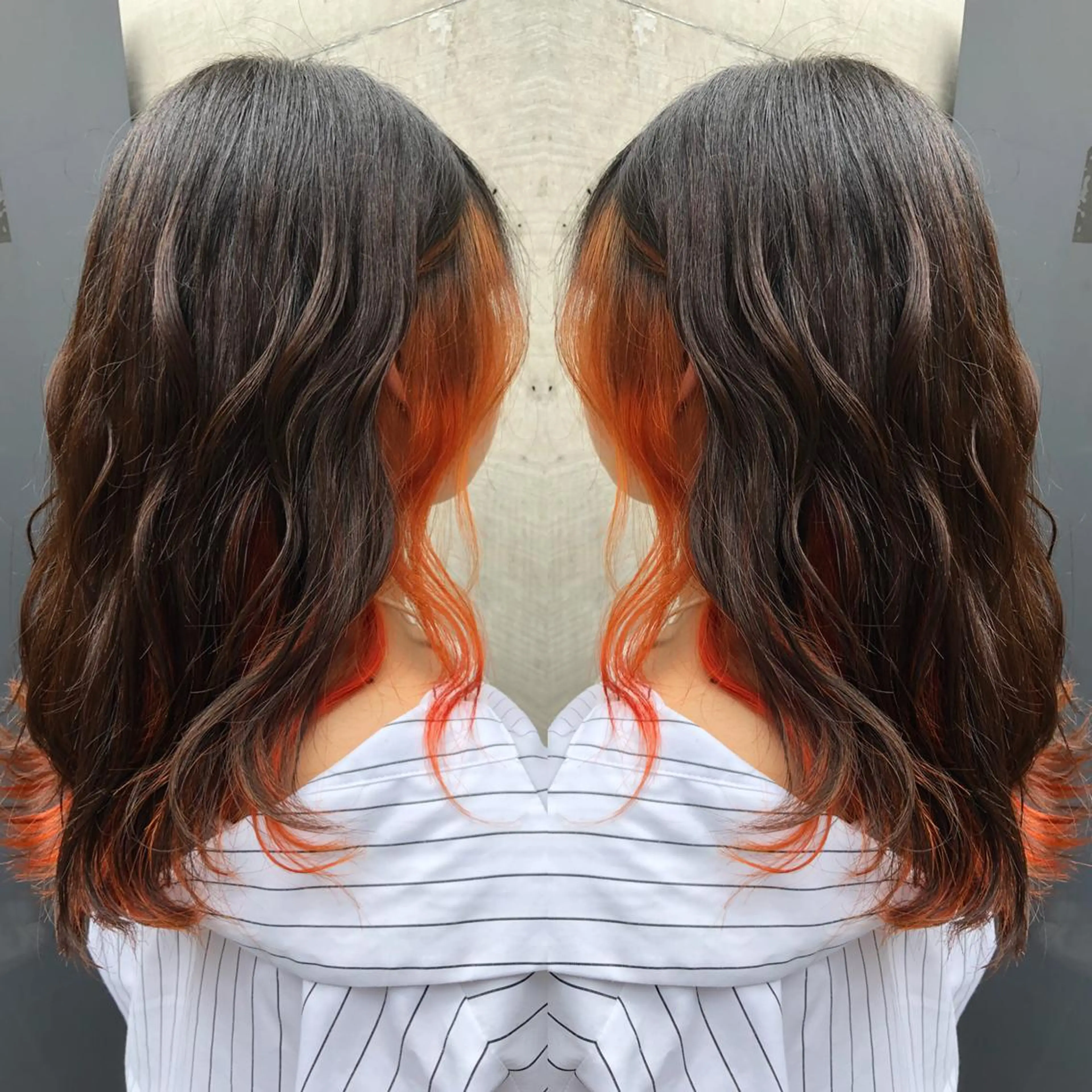 ミディアム カラー 髪質改善/縮毛矯正 芹沢のヘアスタイル