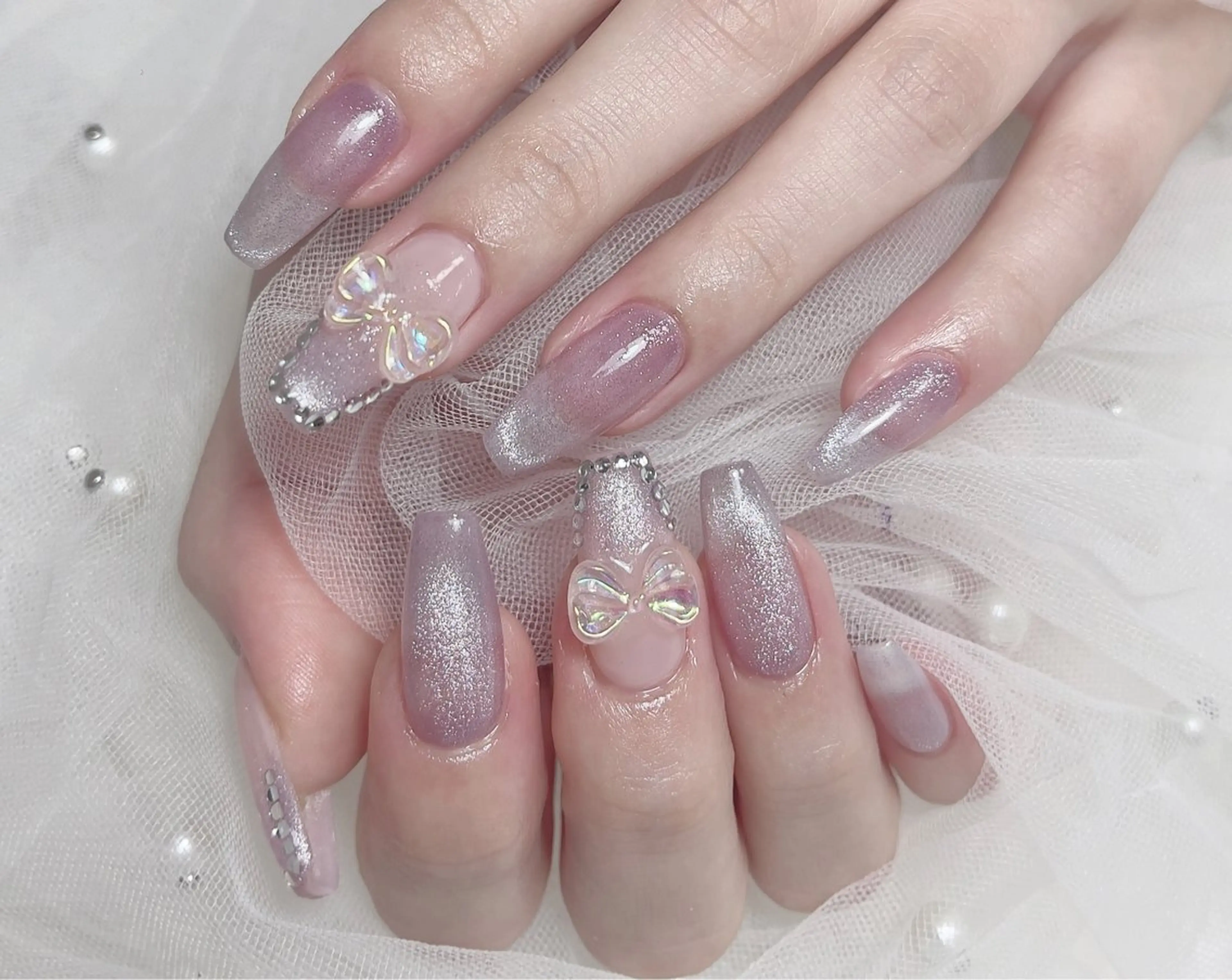 ネイル 𝐲𝐮𝐦𝐢🎀 長さ出しデザイン専門のネイルデザイン