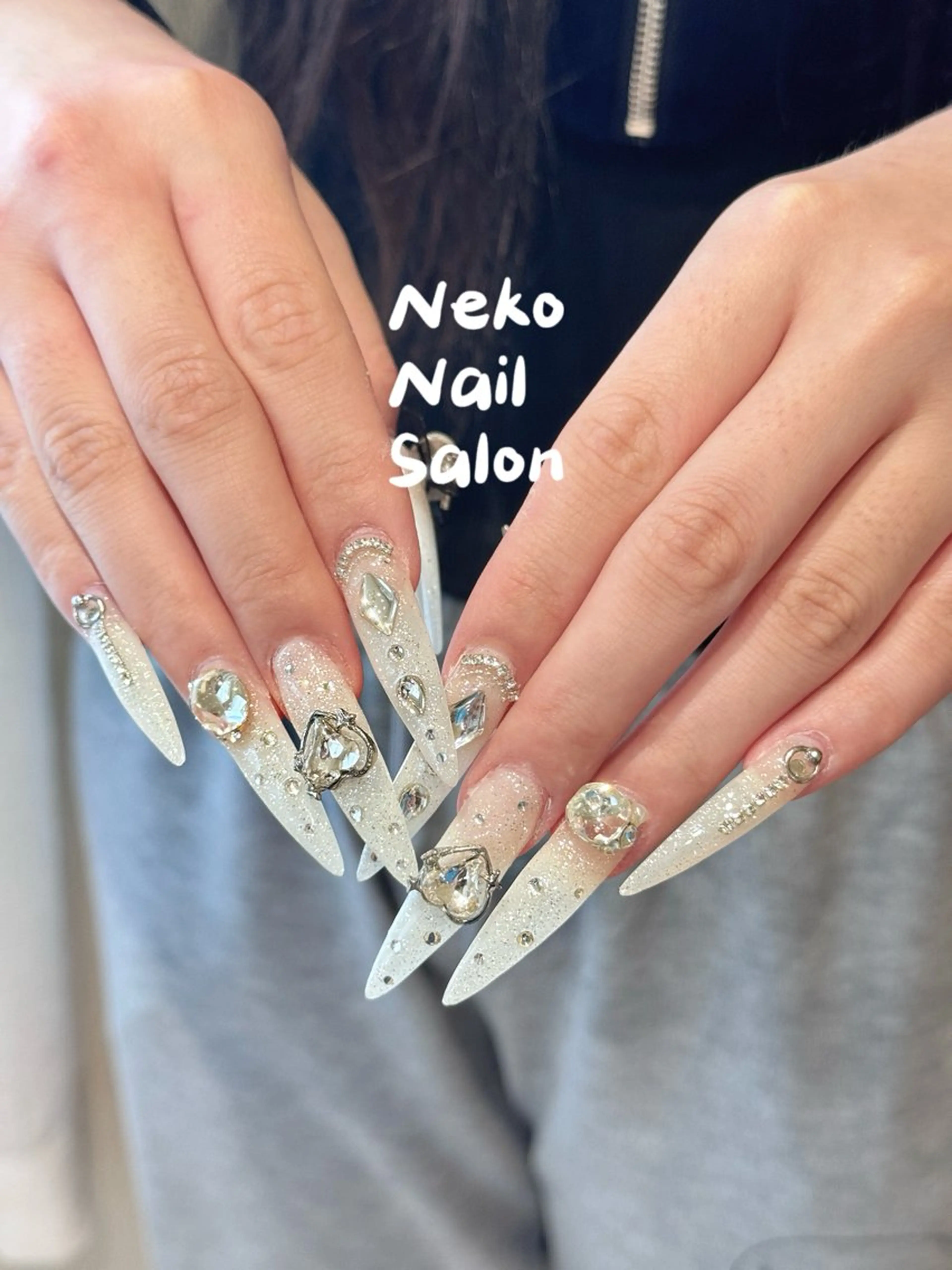 ネイル ロングネイル スーパーロングネイル ハンドネイル neko nailのネイルデザイン