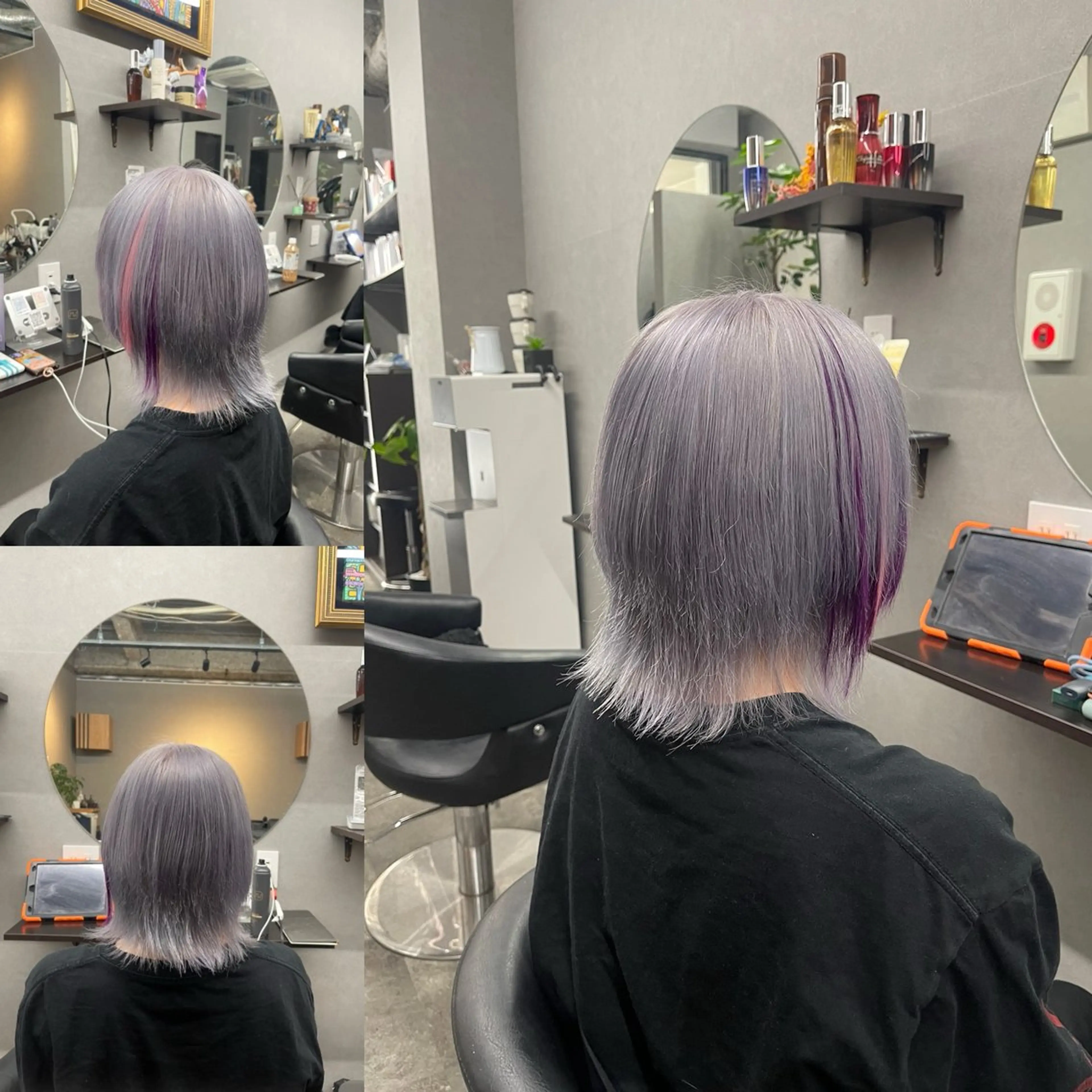 ミディアム カラー ヘアアレンジ ブリーチ ハイライトカラー メッシュ ハイライト カット ヘアカラー ✨最強美容師✨ 💙にっしー西村💙のヘアスタイル