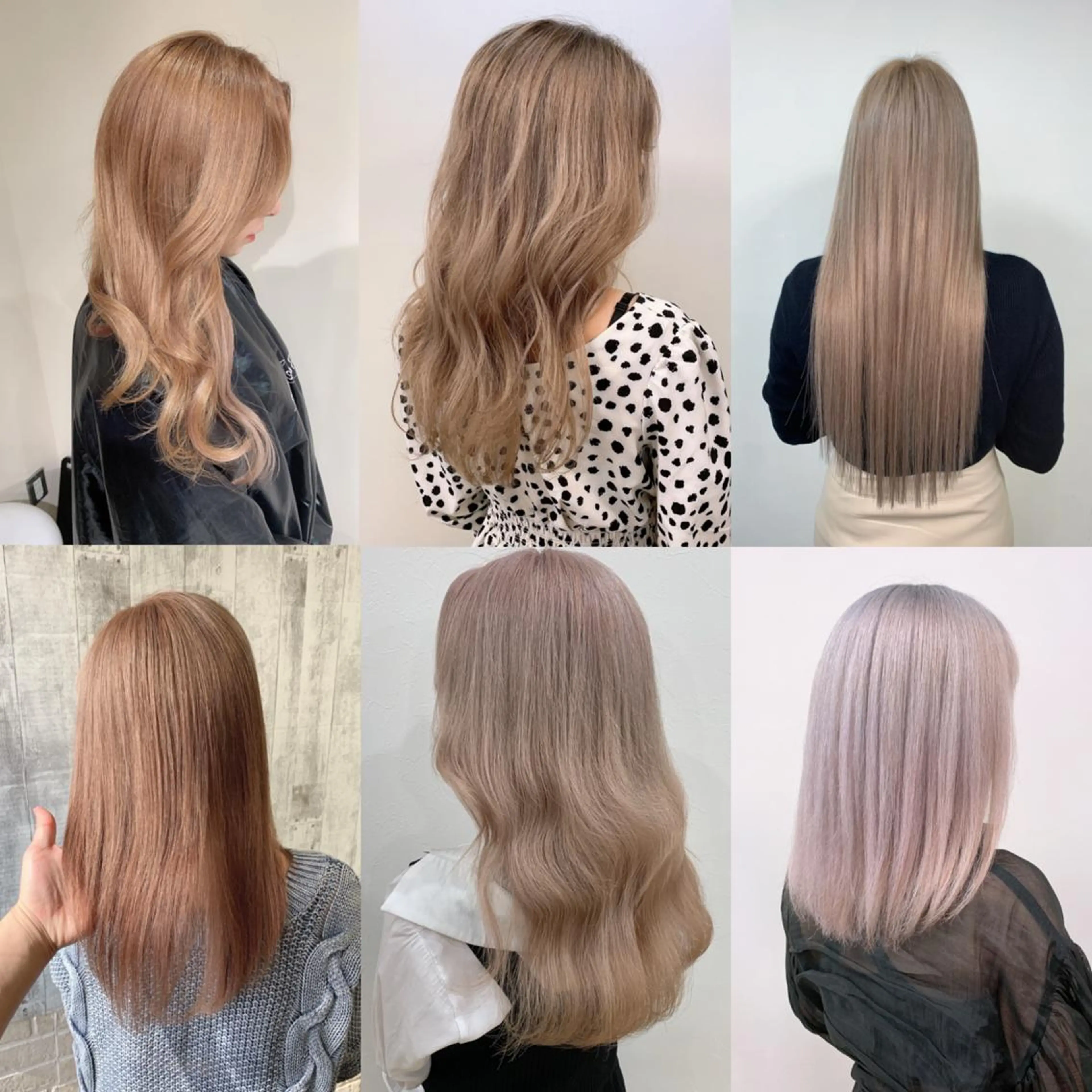 セミロング カラー 渋谷🤍ハイトーン、 エクステ🤍アミルのヘアスタイル