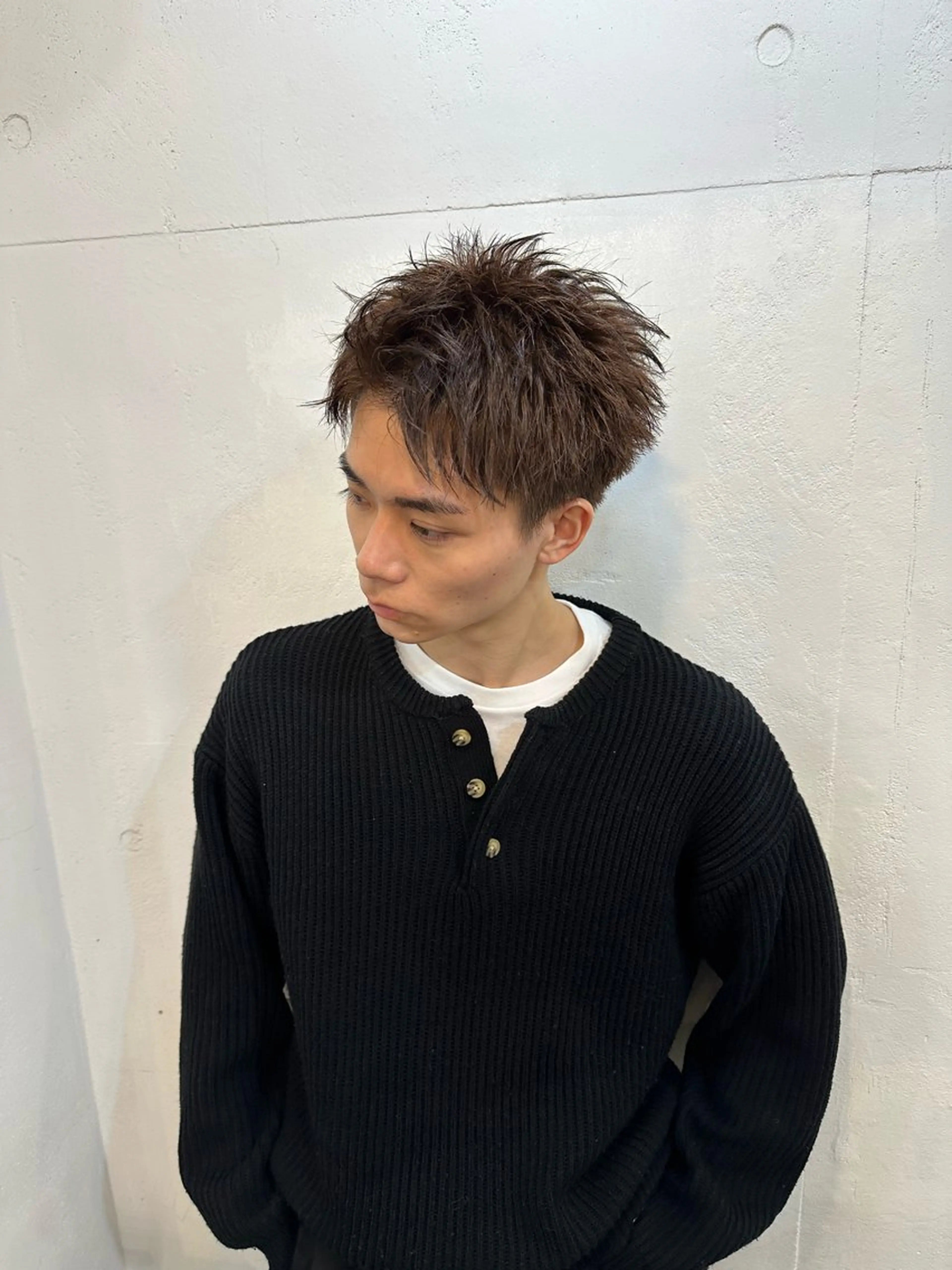 ショート カラー メンズ 横浜/メンズ特化/ Farbe/田中颯斗のヘアスタイル