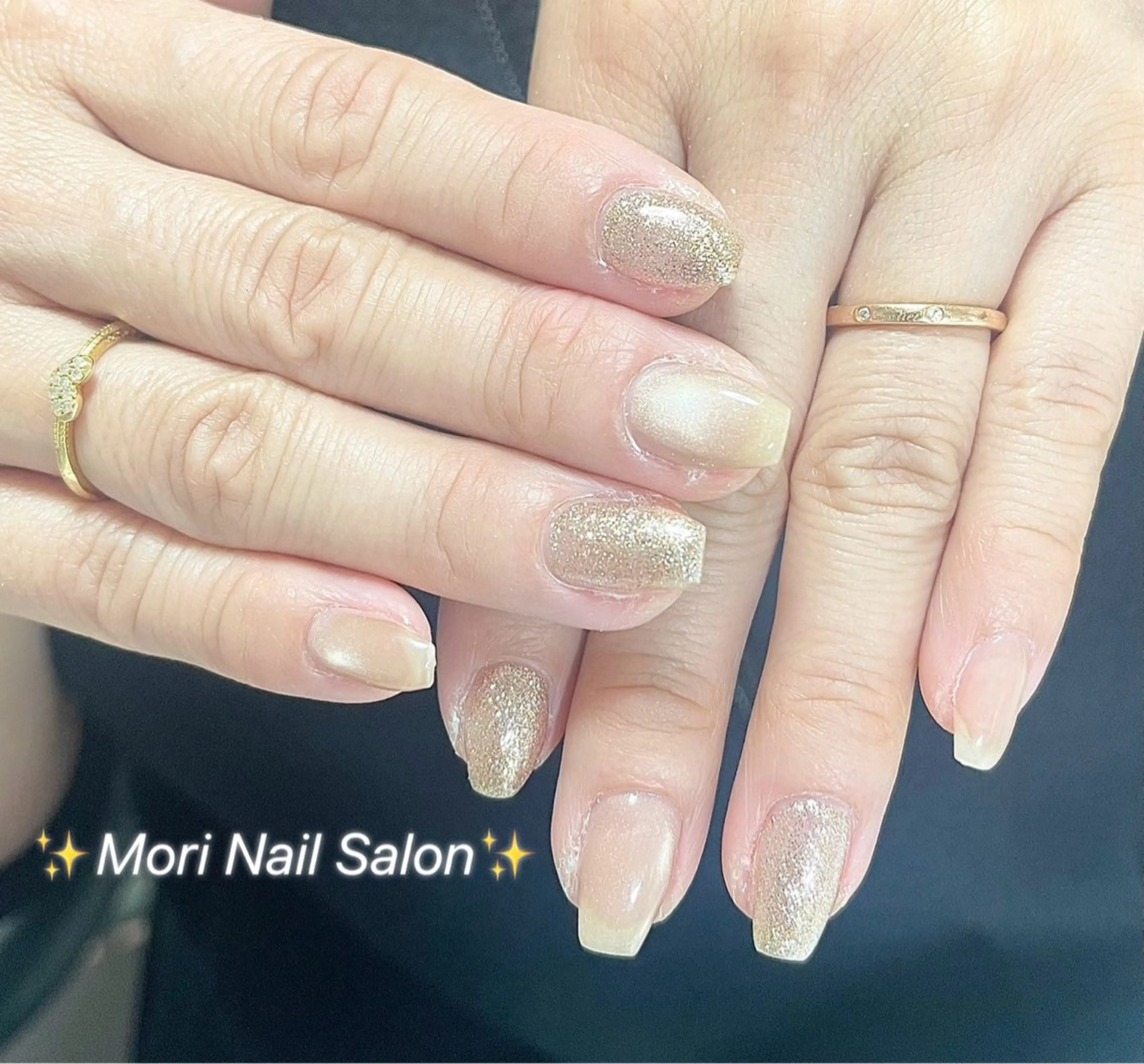 ネイル ジェルネイル マグネットネイル シンプルネイル MORI ネイル SALONのネイルデザイン