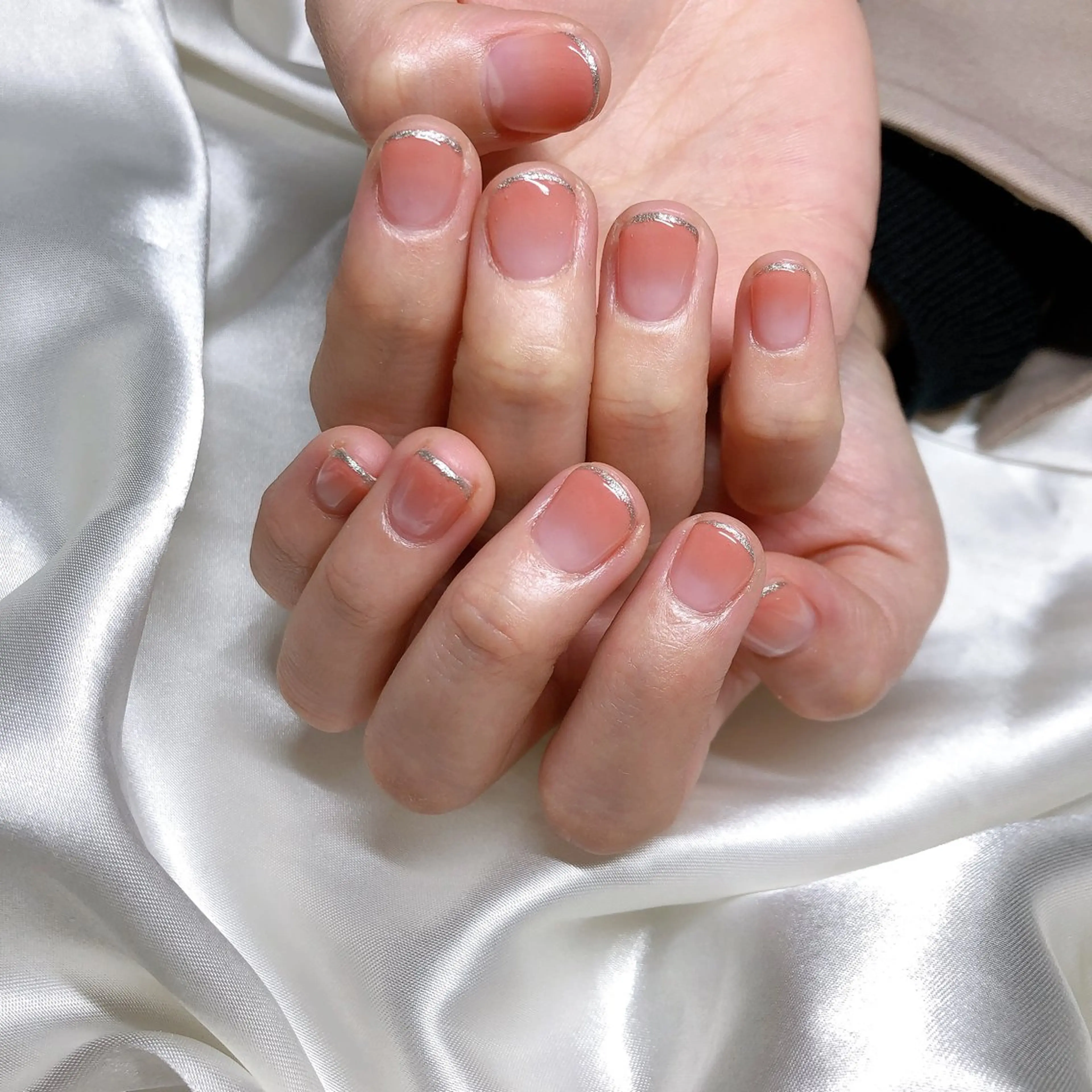 ネイル フレンチネイル ラメ(グリッター) ハンドネイル nail salon nerineのネイルデザイン