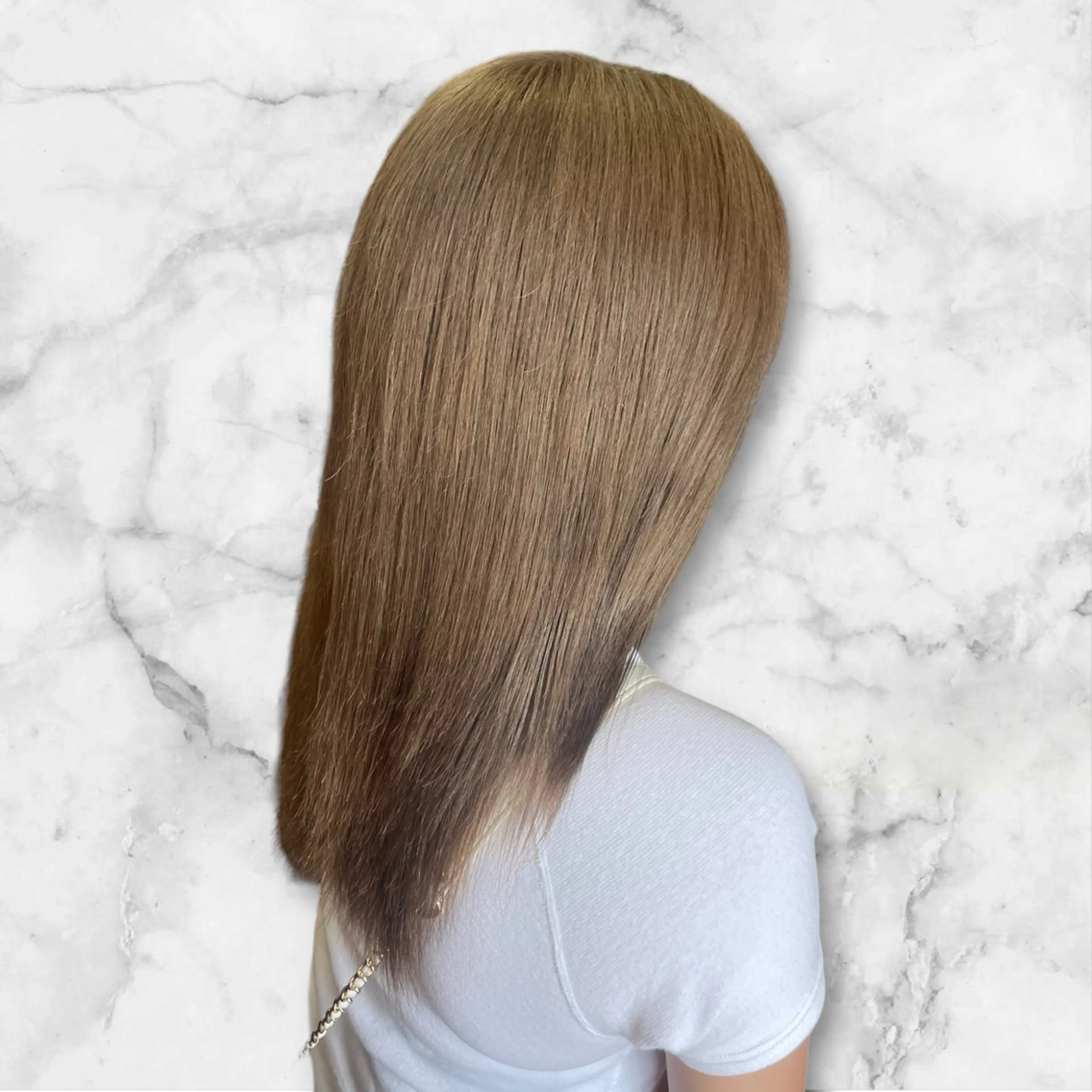 セミロング カラー ベージュカラー ブリーチ ヘアカラー セルバ所属・プルシールエクステ/ ハイトーン/ブリーチのヘアスタイル