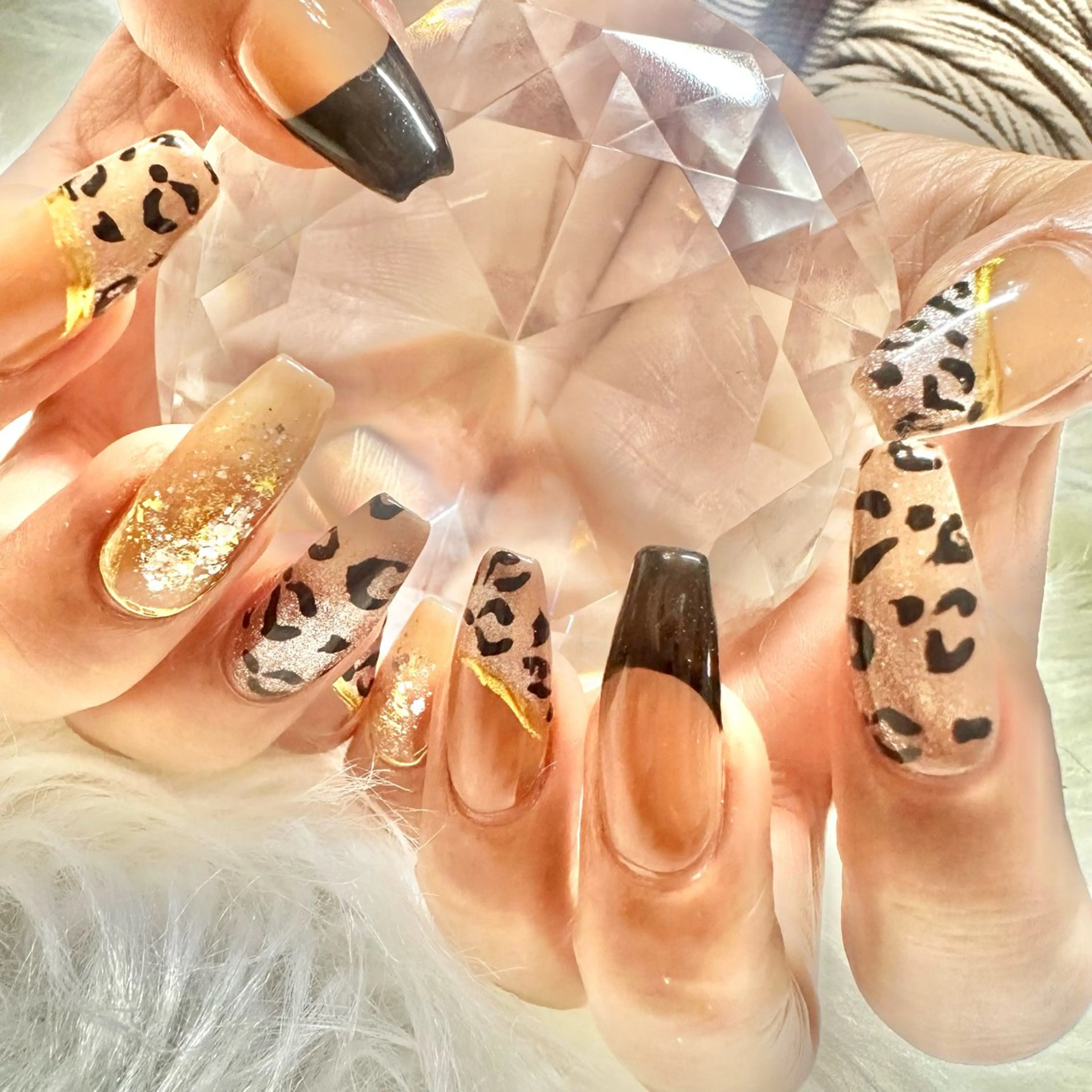 ネイル アニマル柄 マグネットネイル ハンドネイル フットネイル 🤎CHARME NAIL🤎のネイルデザイン