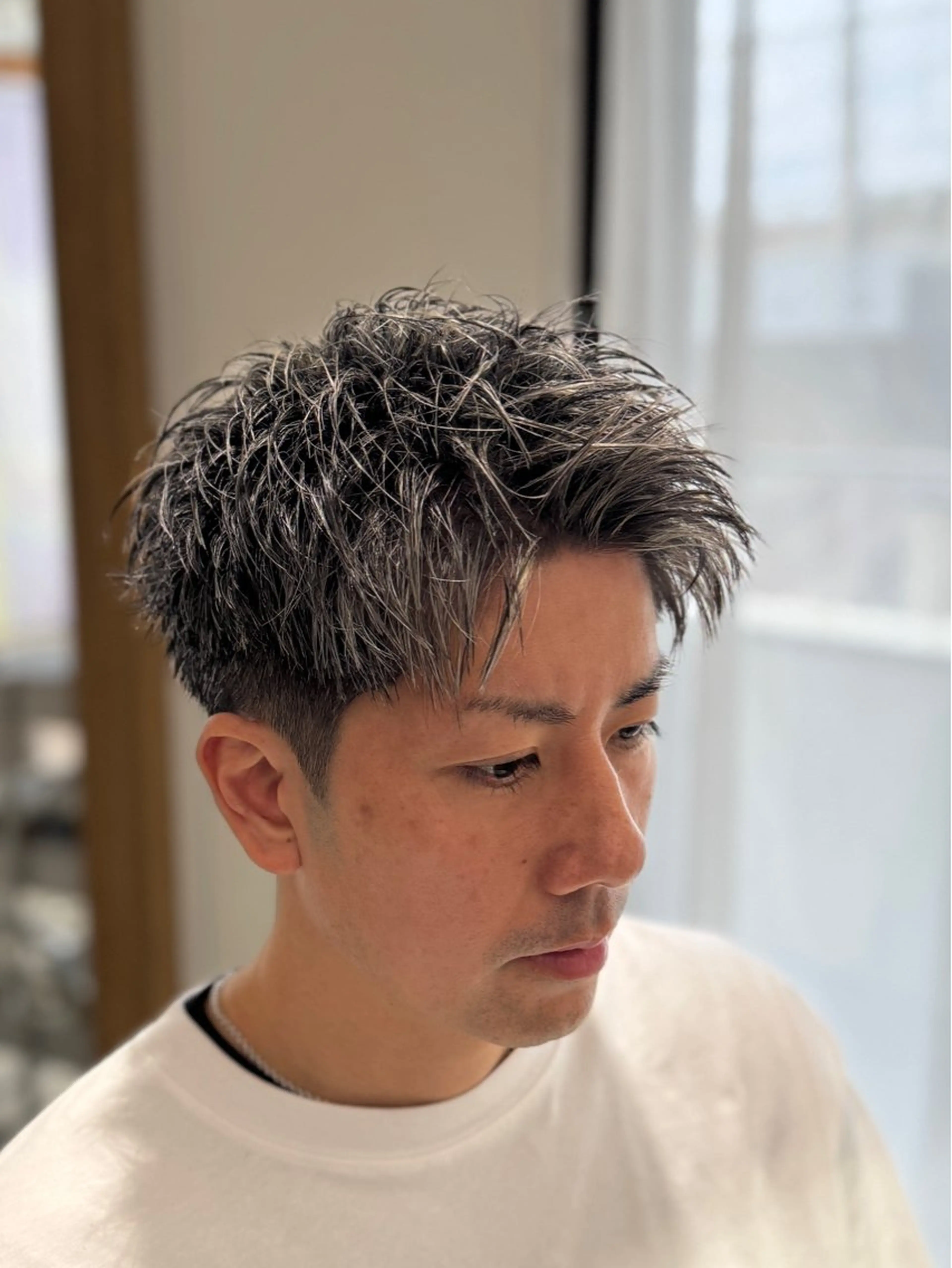 カラー メンズ メンズパーマ特化/波 巻きツイスパ 長町至のヘアスタイル