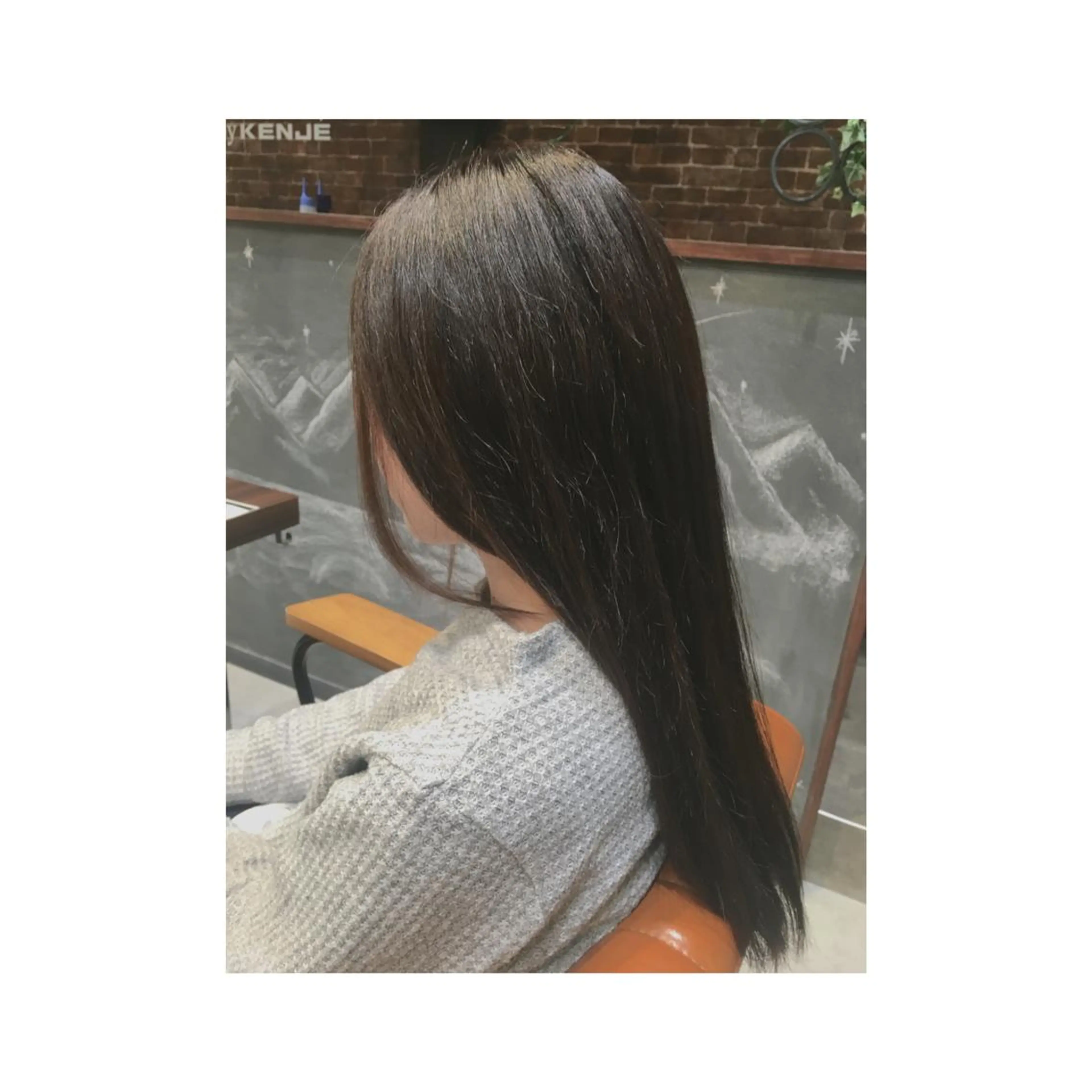 ロング カラー アッシュ なかの たくみのヘアスタイル