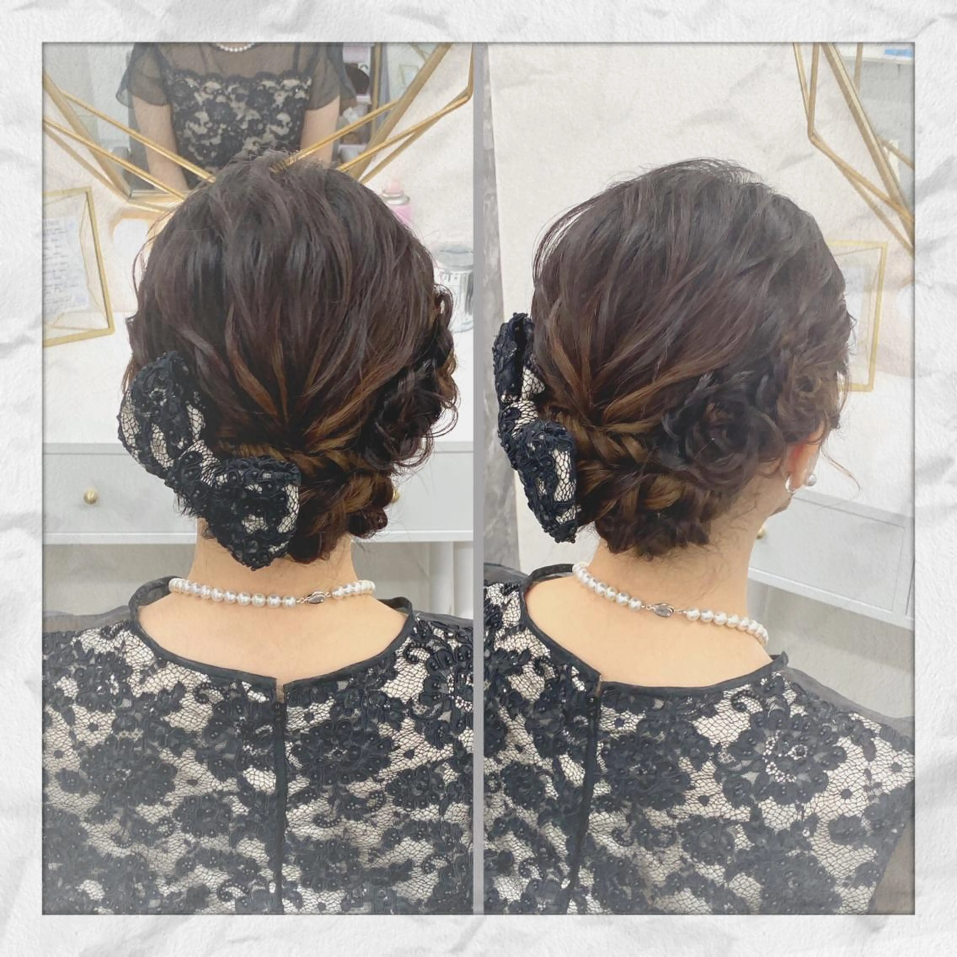 セミロング ヘアアレンジ ヘアセット ヘアセット/着付け 𓇼 まつもと𓇼のその他イメージ