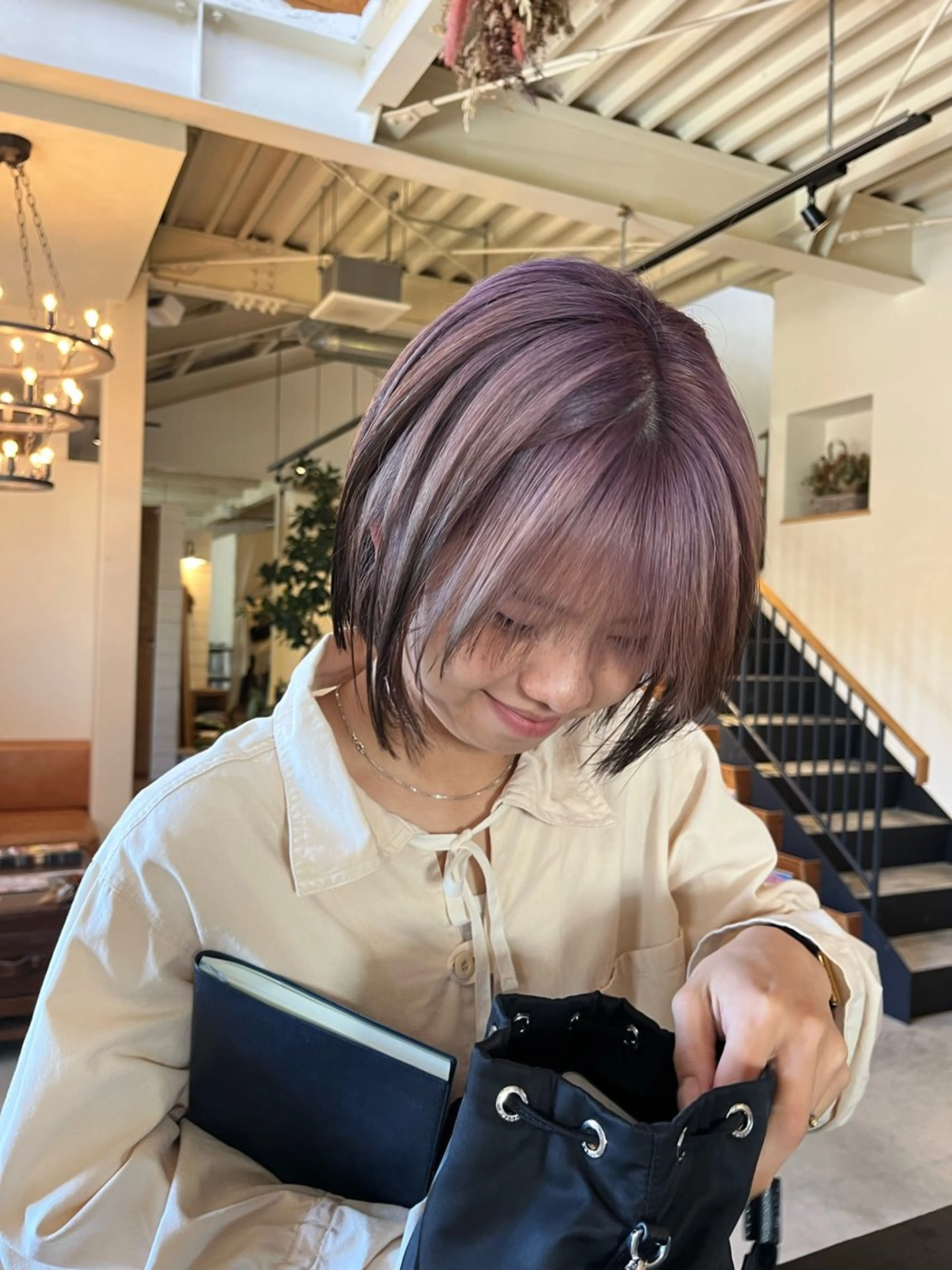 ショート カラー カット ヘアカラー シマダ ユウナのヘアスタイル