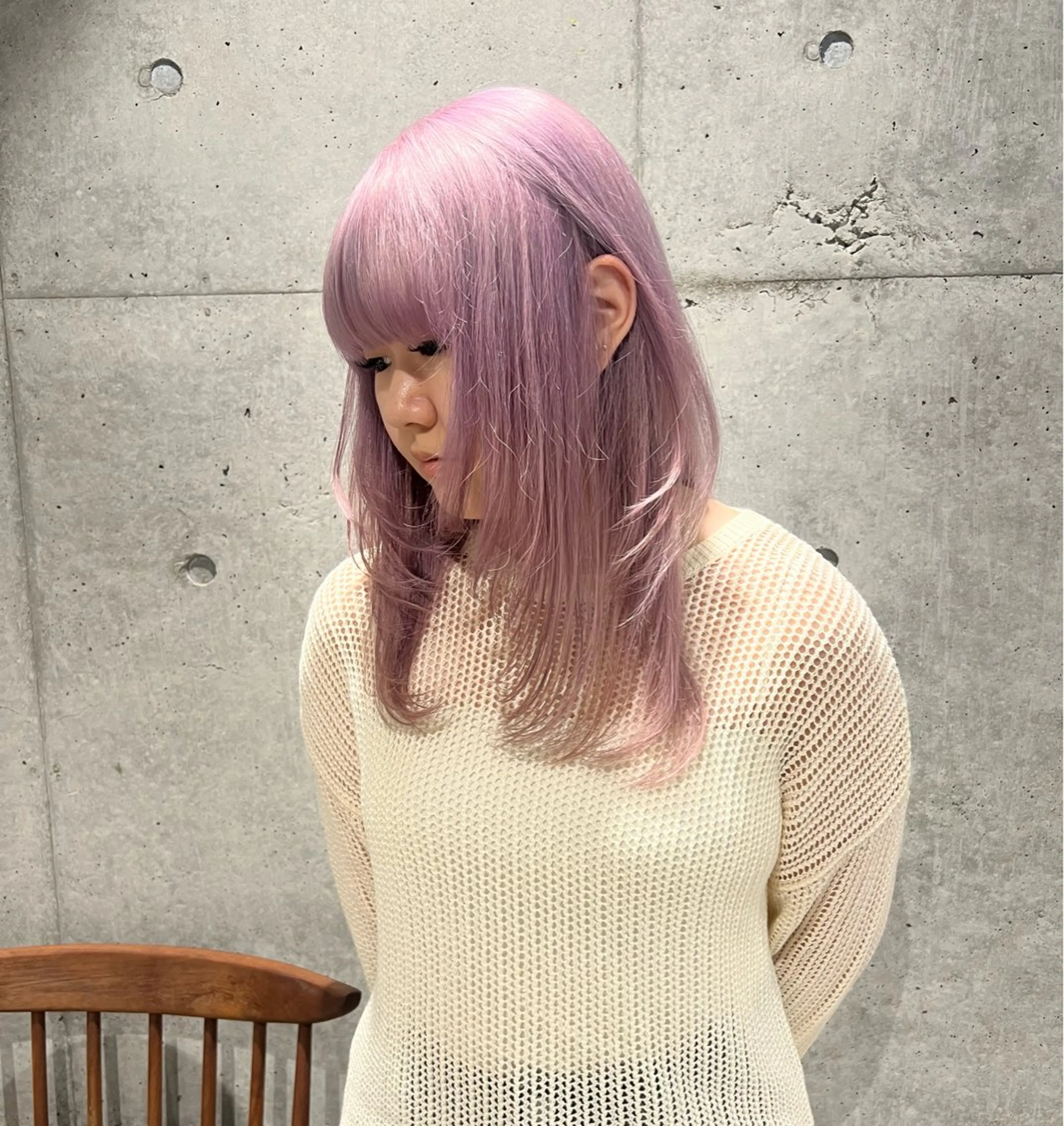 ミディアム 透明感カラー/ベージ ュ/HIKARU🌿のヘアスタイル