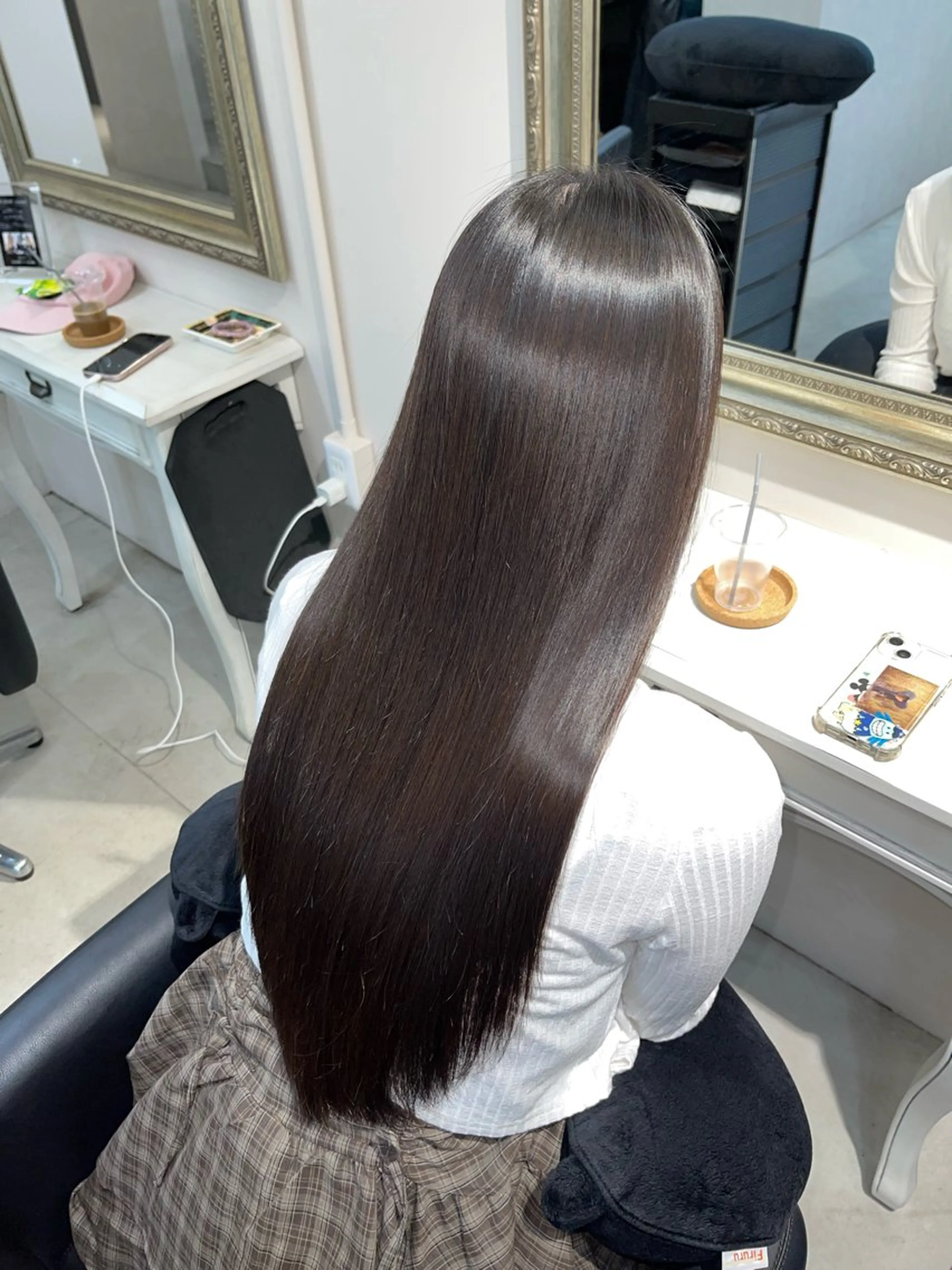 ロング 髪質改善 カット 縮毛矯正 トリートメント 透明感カラー/レイヤ ー/艶髪/NENEのヘアスタイル
