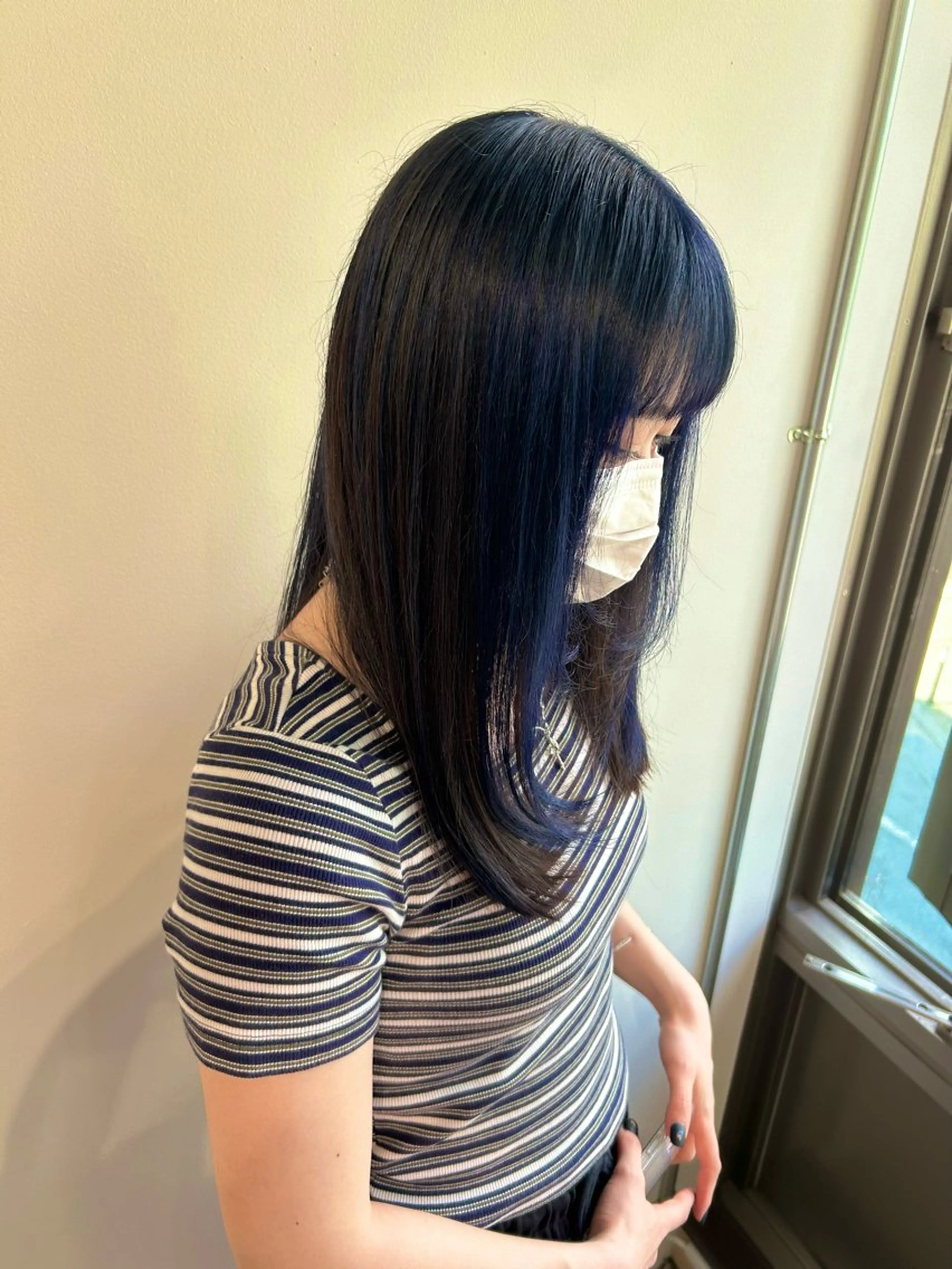 ロング カラー カット ヘアカラー トリートメント ベージュ/ダブルカラ ー/新潟駅/青柳萌果のヘアスタイル