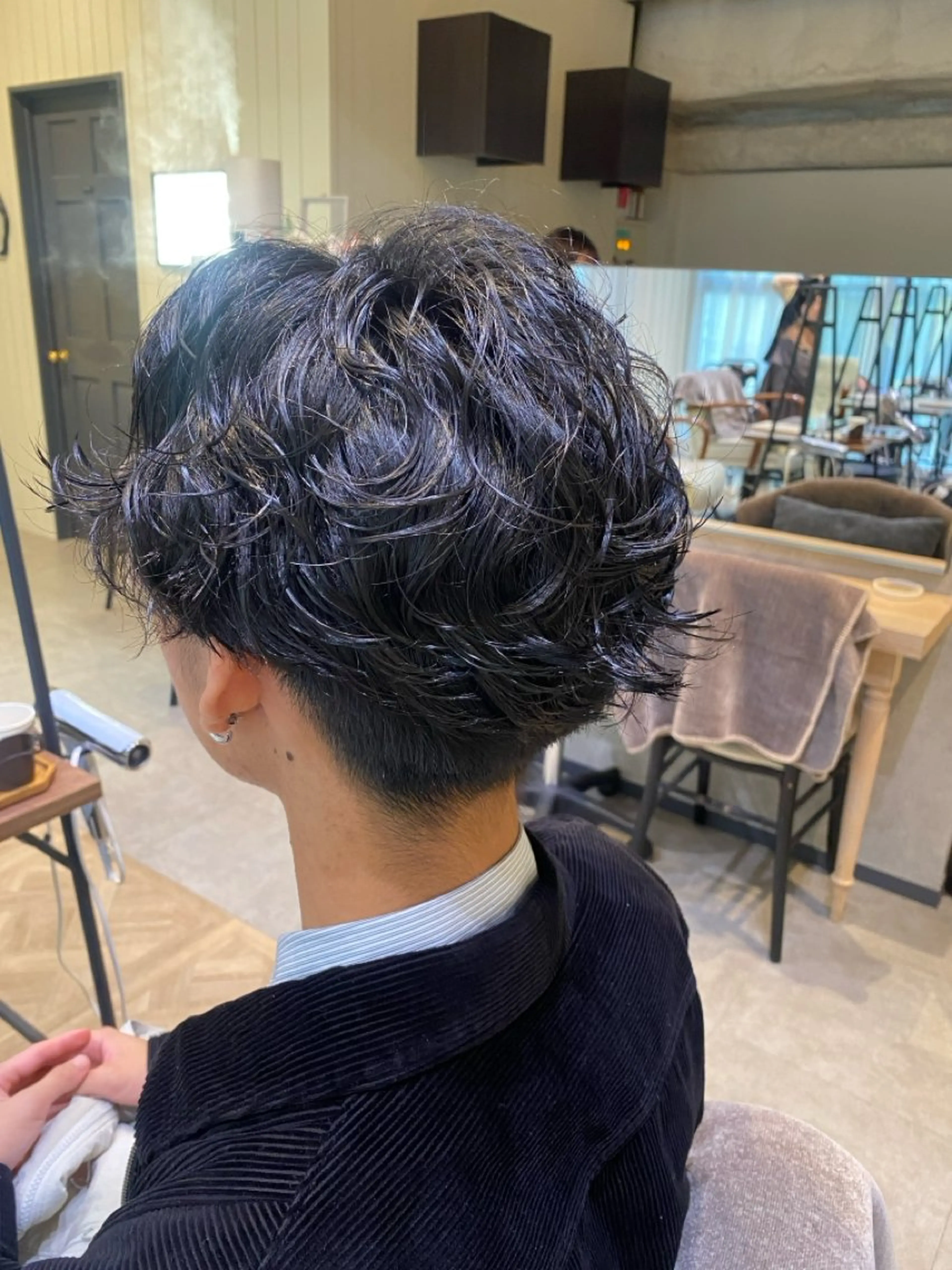 メンズcut +パーマ +オージュアケアの写真