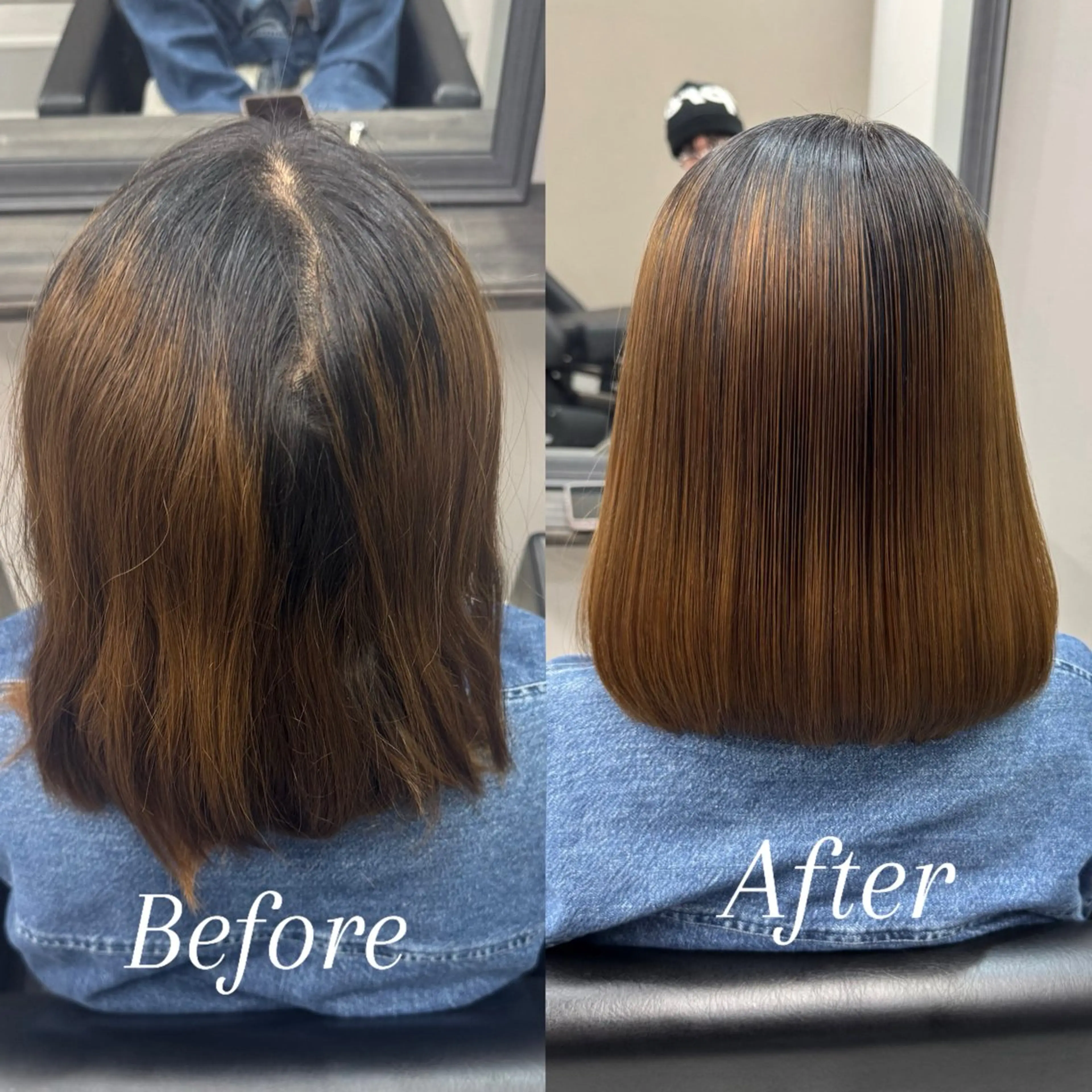 ミディアム カット ヘアカラー 縮毛矯正 トリートメント 縮毛矯正/髪質改善 韓国風/MIKIYAのヘアスタイル