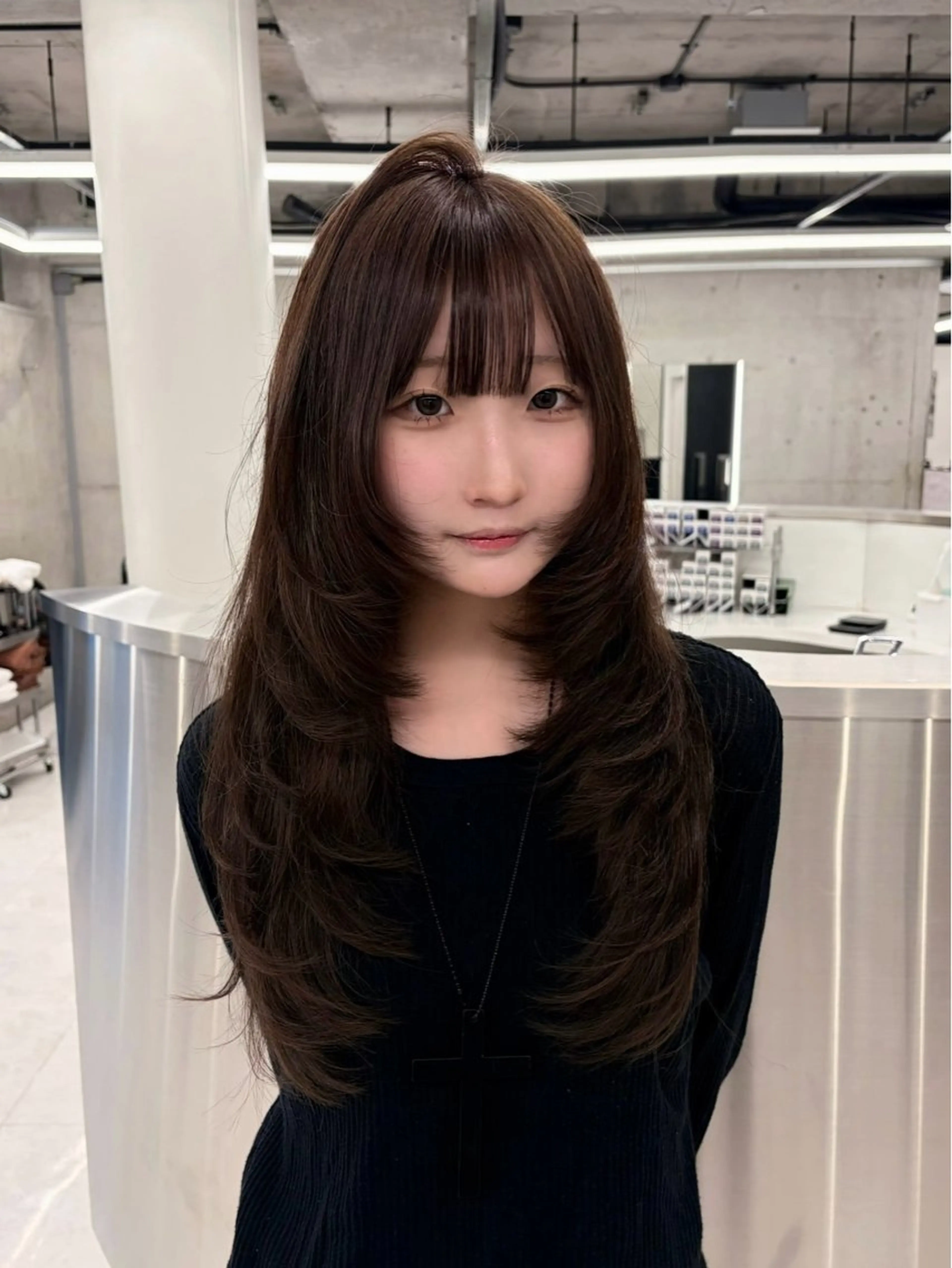 ロング カラー カット ヘアカラー カラー/エクステ 🤍ルナのヘアスタイル