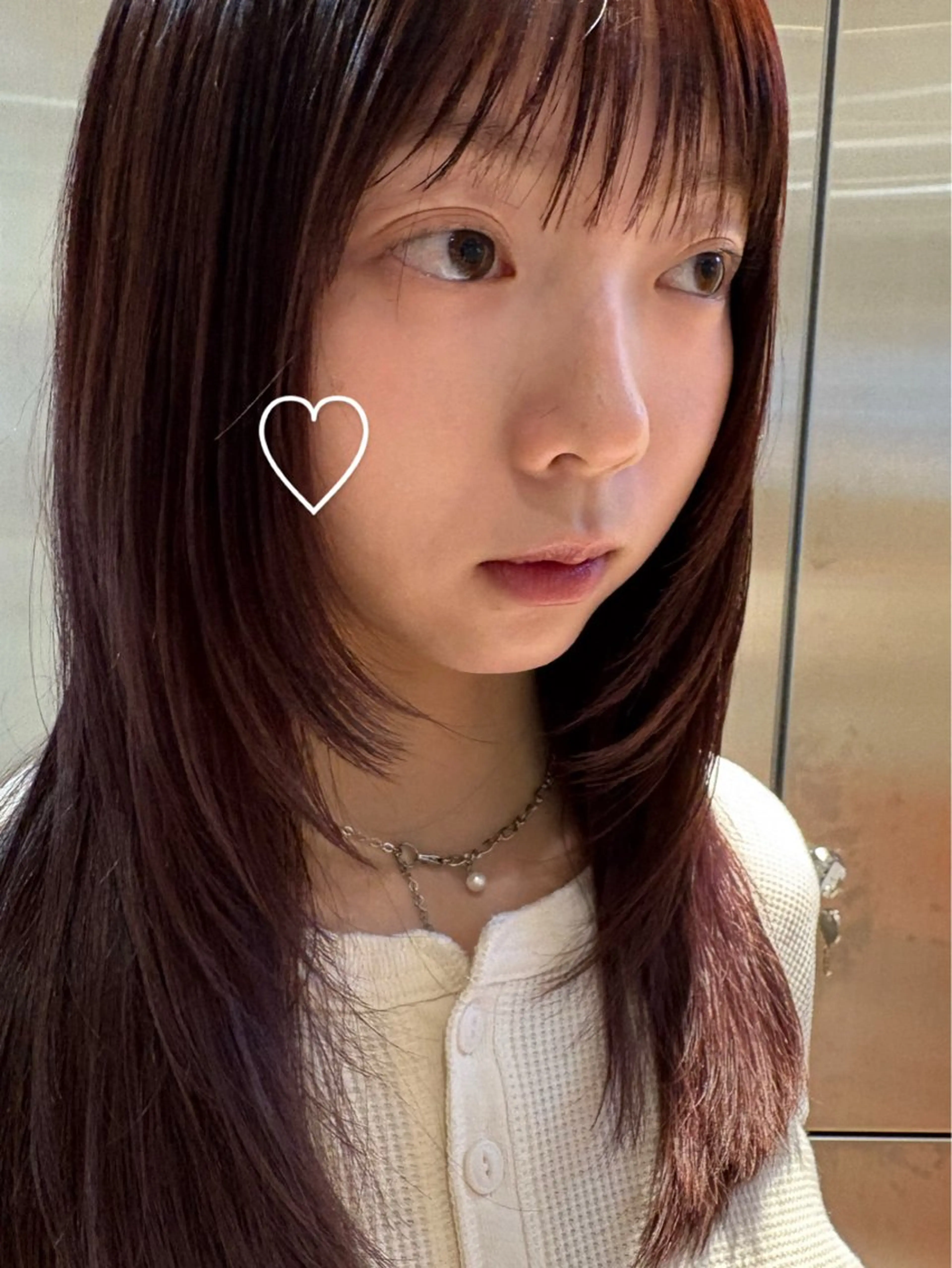 セミロング カット ヘアカラー ウツワ所属・高円寺/loca/ 田中南帆のヘアスタイル