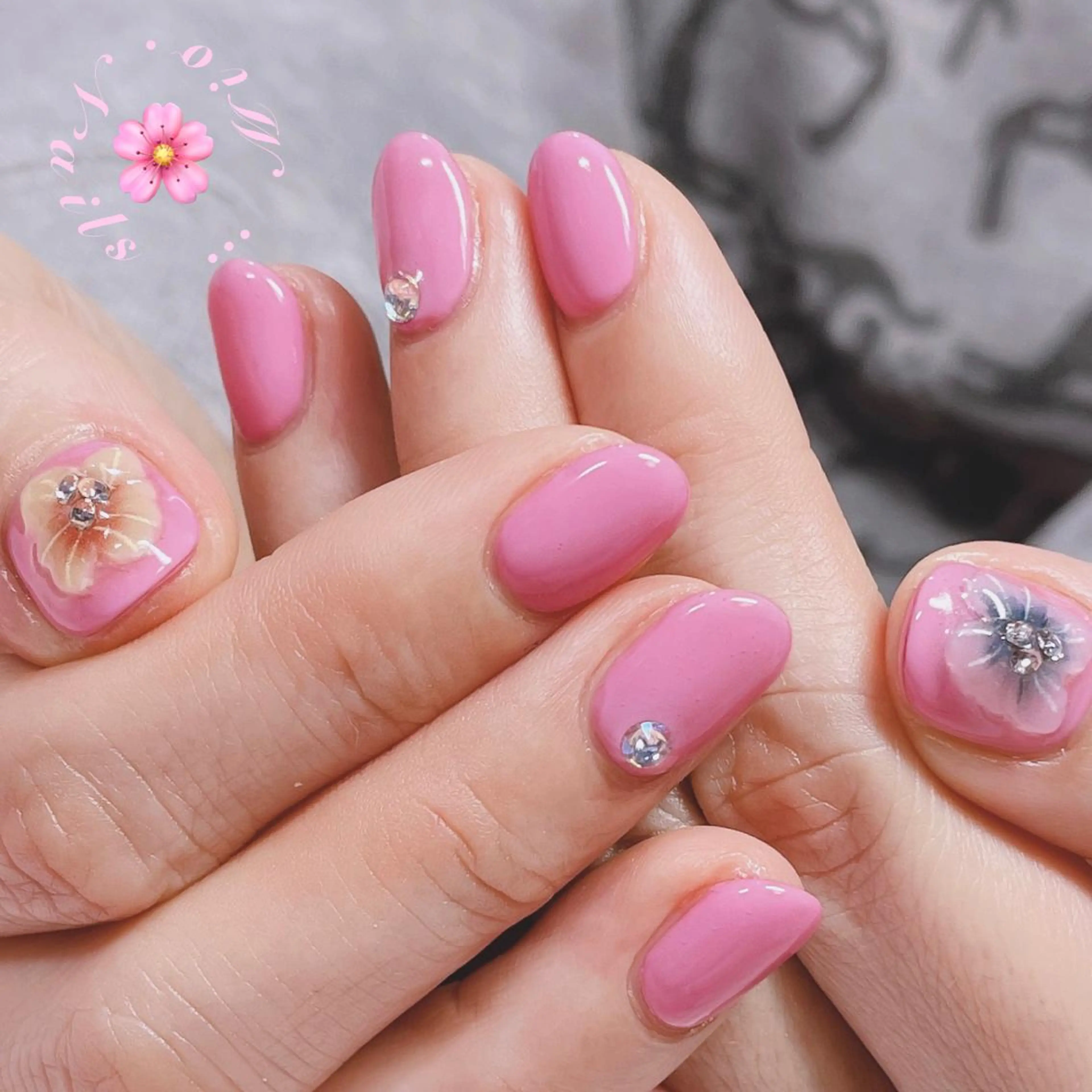 ネイル ワンカラーネイル ピンク .Nails Mio 赤羽西ネイルサロンのネイルデザイン