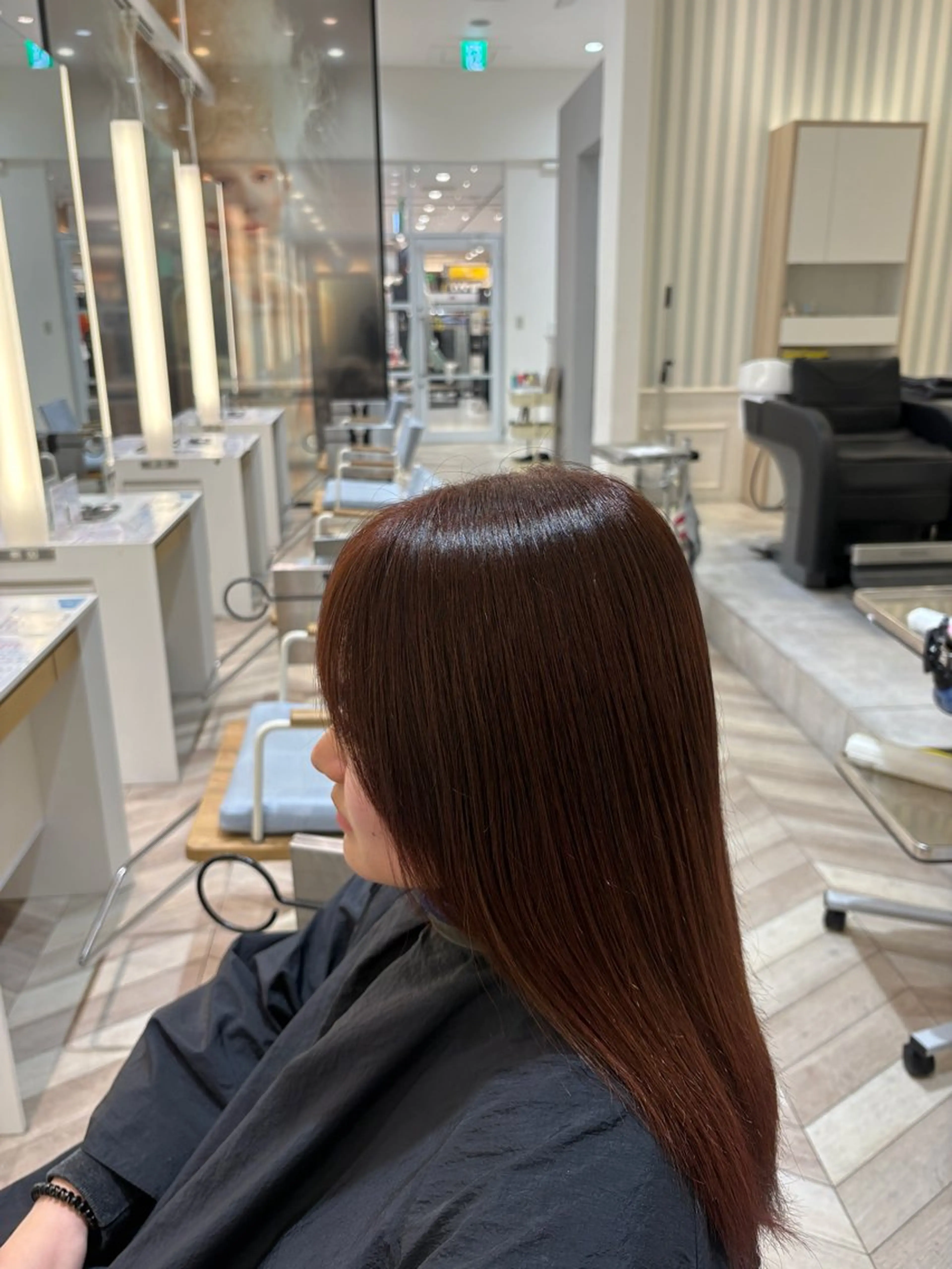 ロング カラー カット ヘアカラー レディースモデル募集 綾坂のヘアスタイル