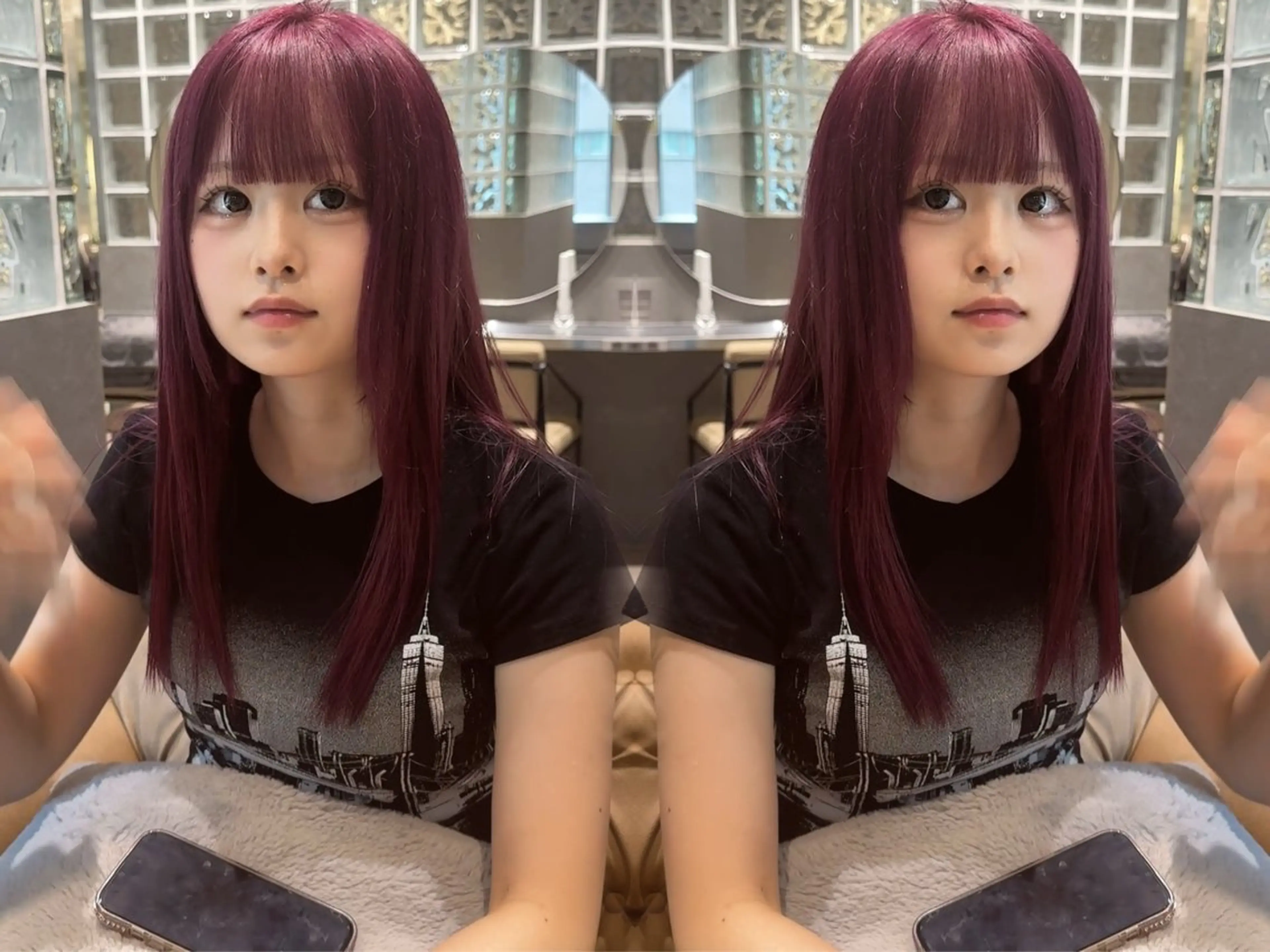 ロング ヘアカラー トリートメント 透明感カラー×ケア ブリーチTakeruのヘアスタイル