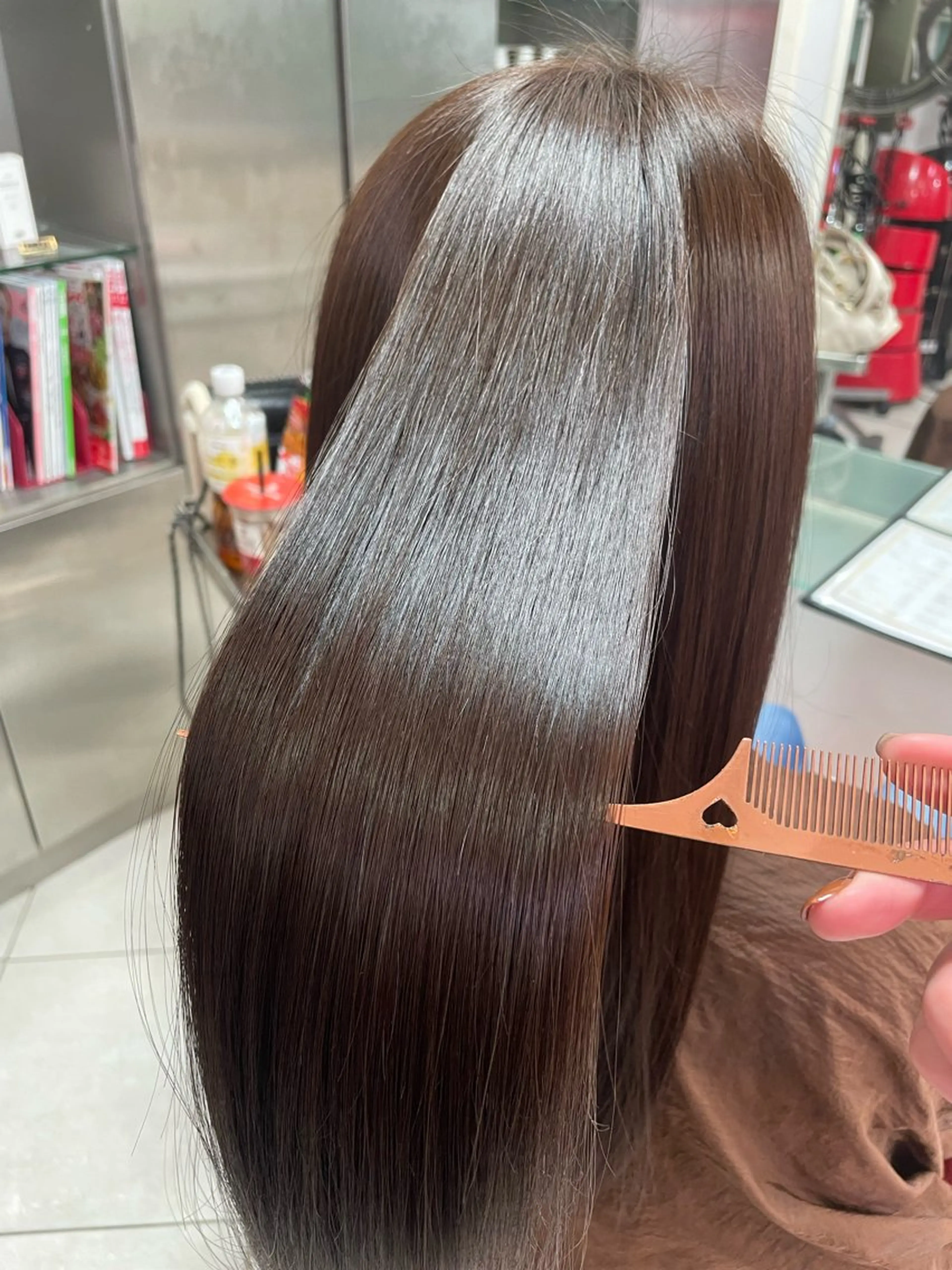 ロング 縮毛矯正 近澤 佑香のヘアスタイル