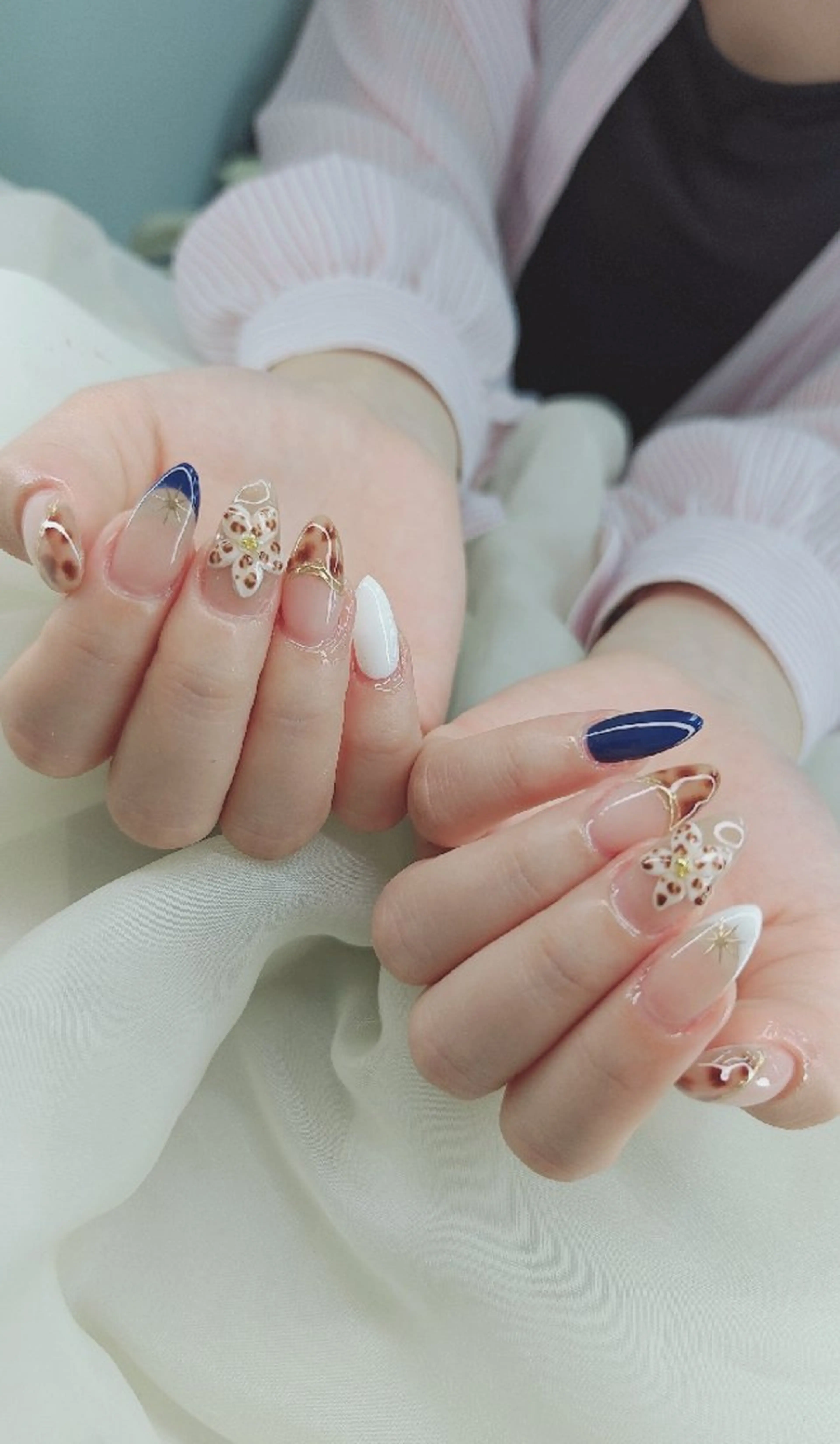 ネイル べっ甲ネイル チークネイル フレンチネイル 韓国ネイル ニュアンスネイル ♡Sherry  Nail♡のネイルデザイン
